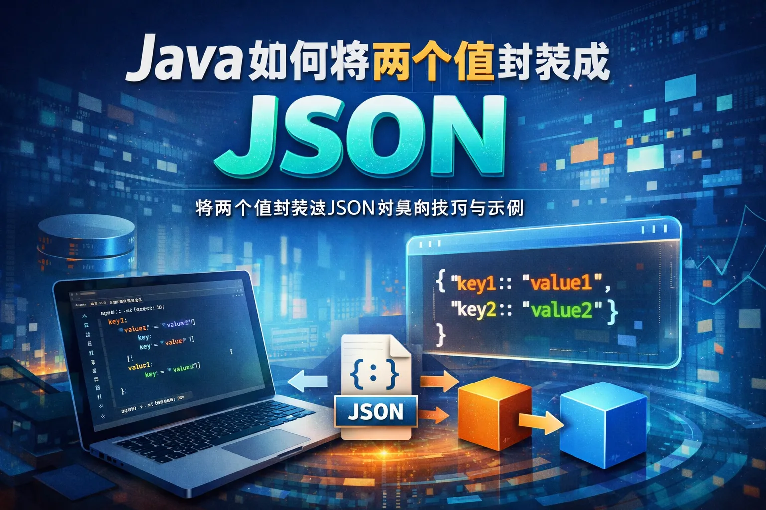 java如何将两个值封装成json
