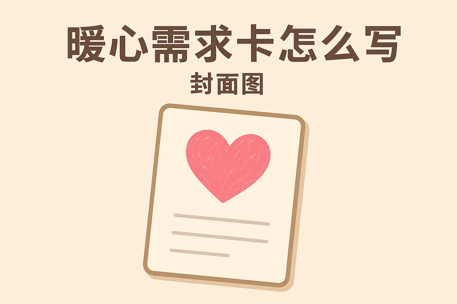 暖心需求卡怎么写