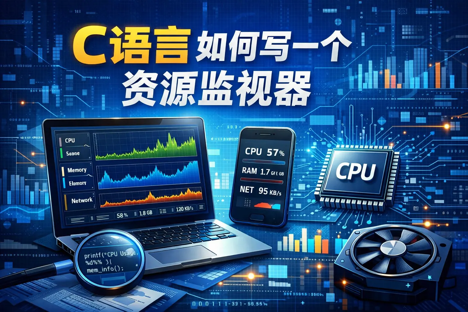 c语言如何写一个资源监视器