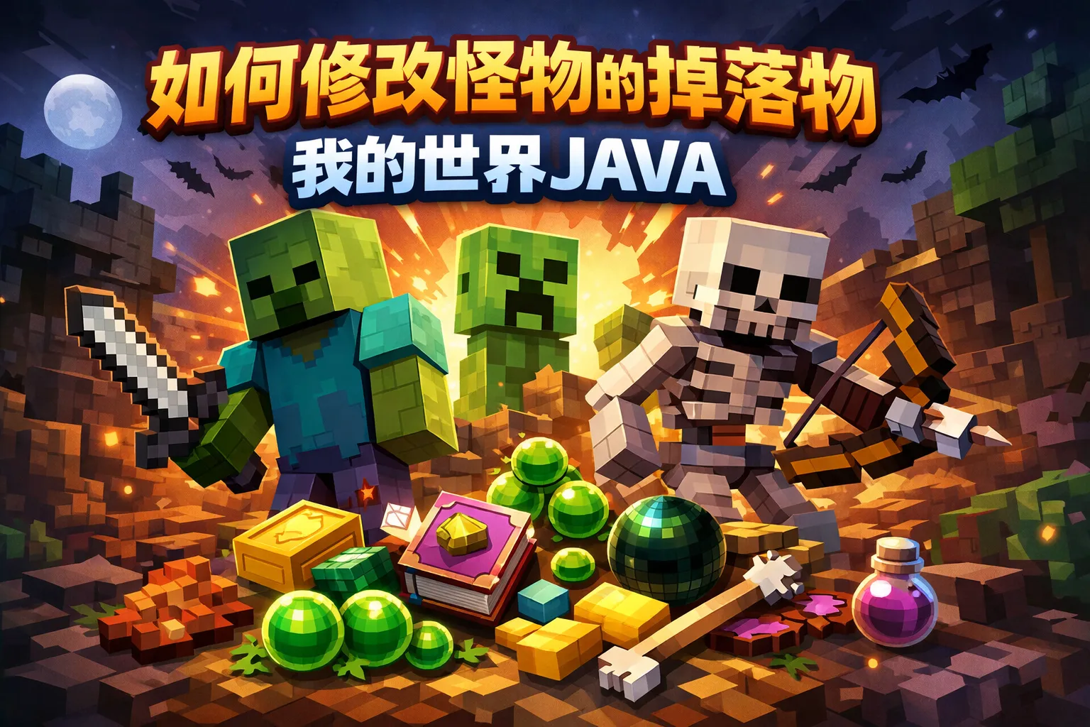 如何修改怪物的掉落物我的世界java