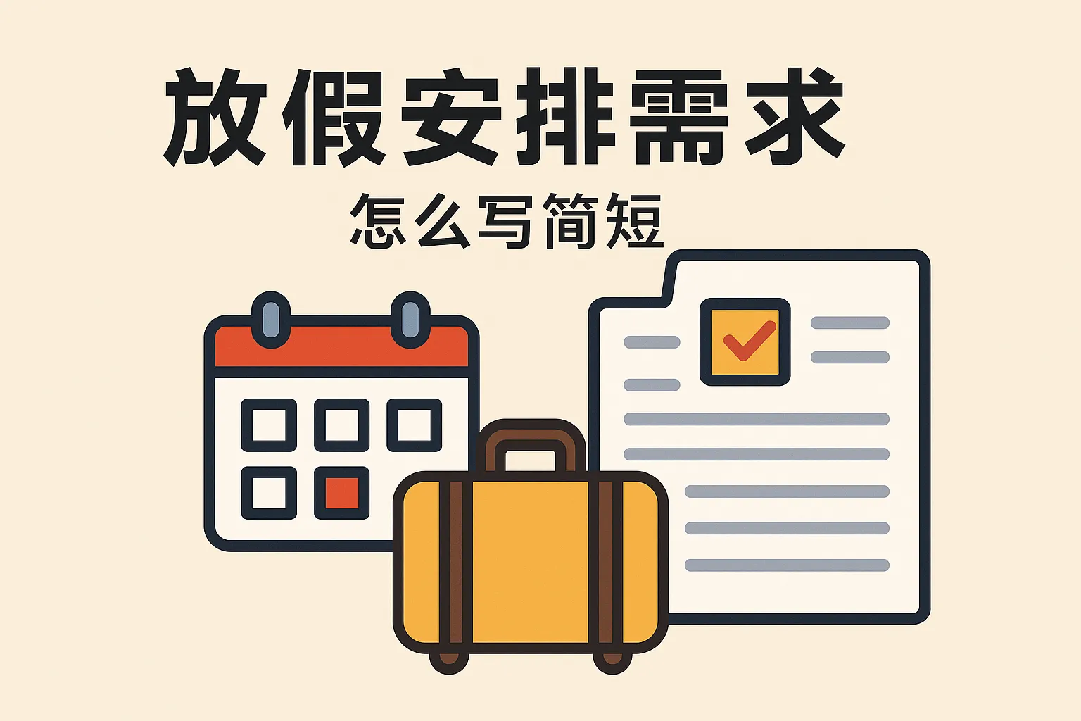 放假安排需求怎么写简短
