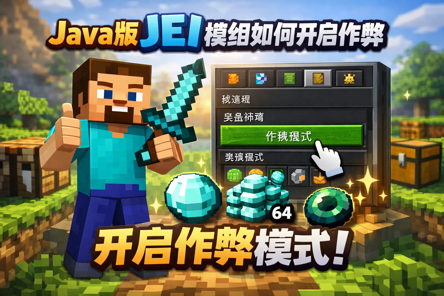 java版jei模组如何开启作弊