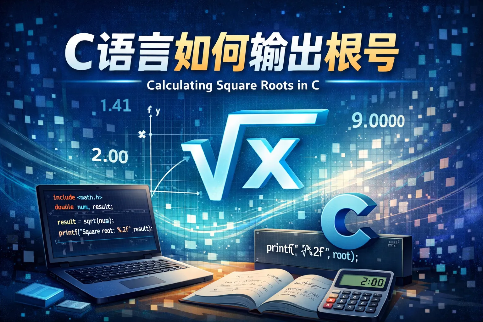 c语言如何输出根号