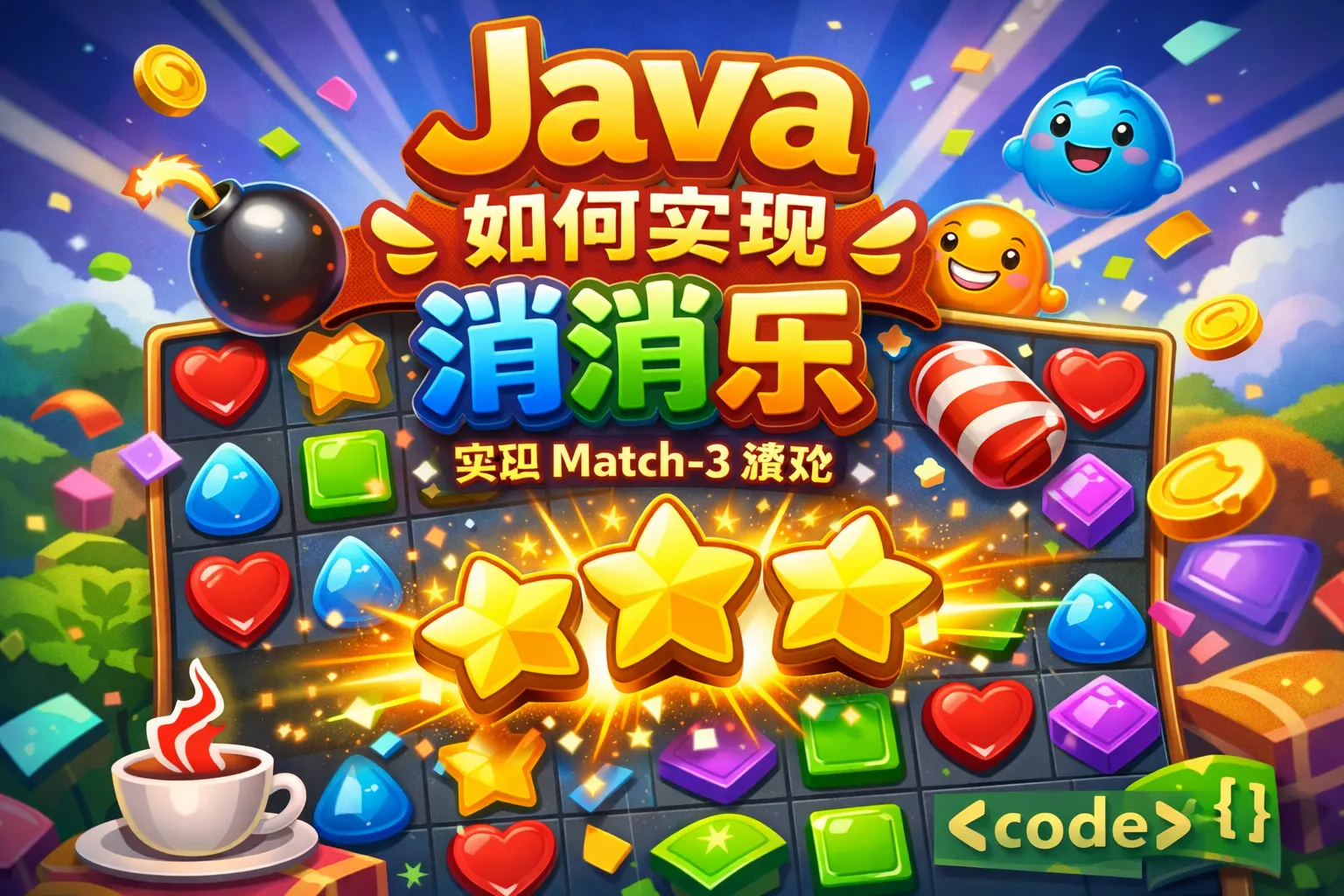 java如何实现消消乐