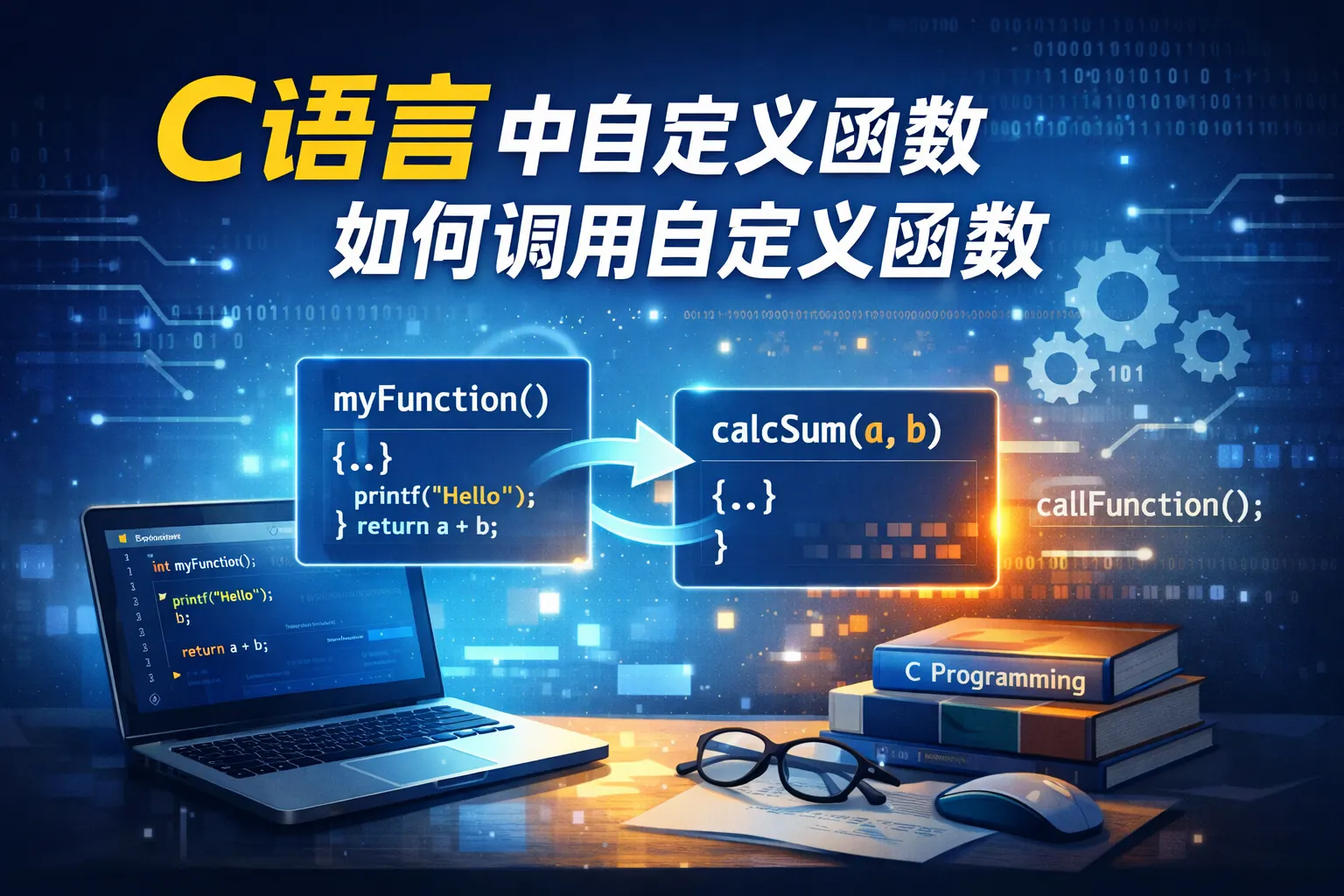 c语言中自定义函数如何调用自定义函数