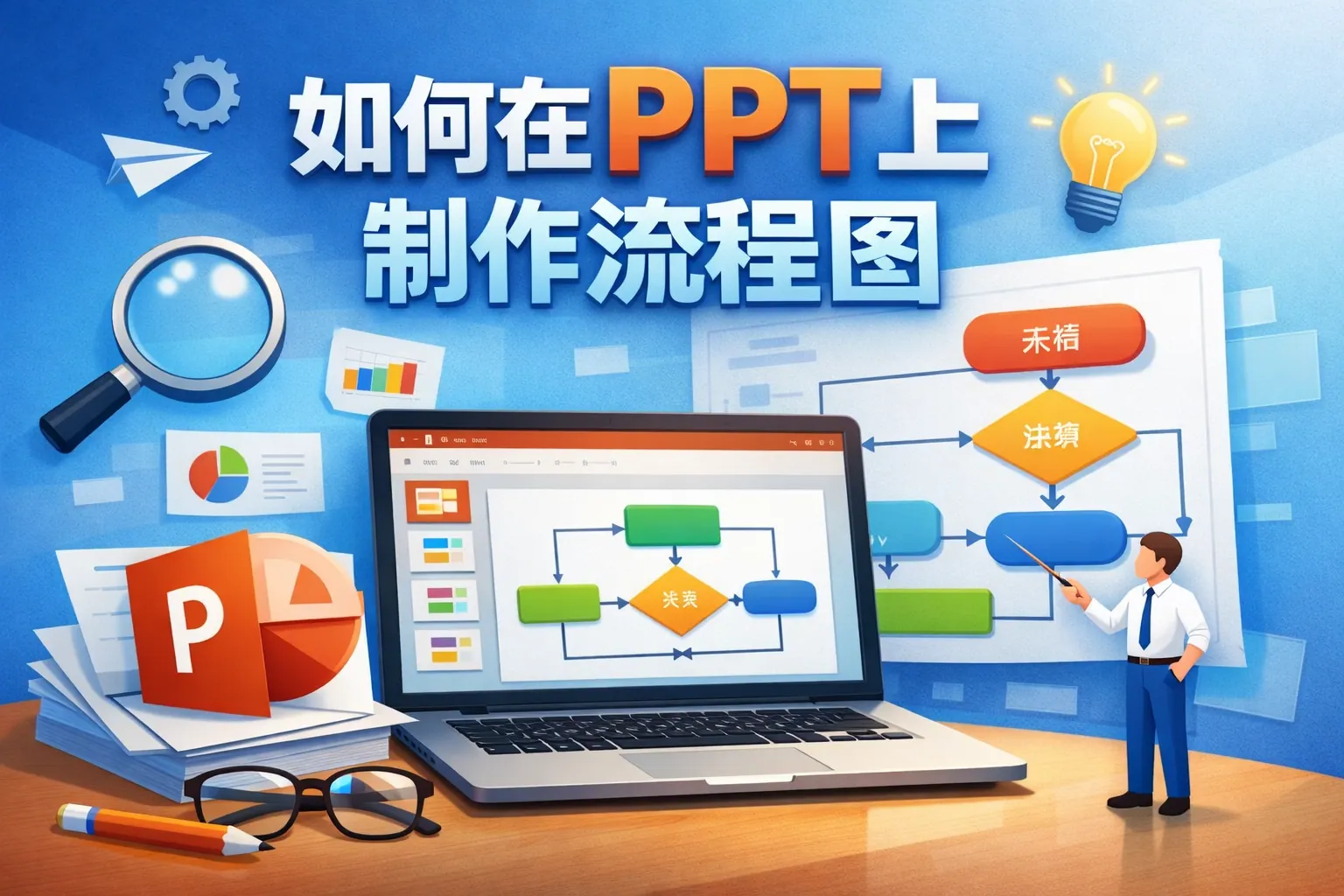 如何在ppt上流程图