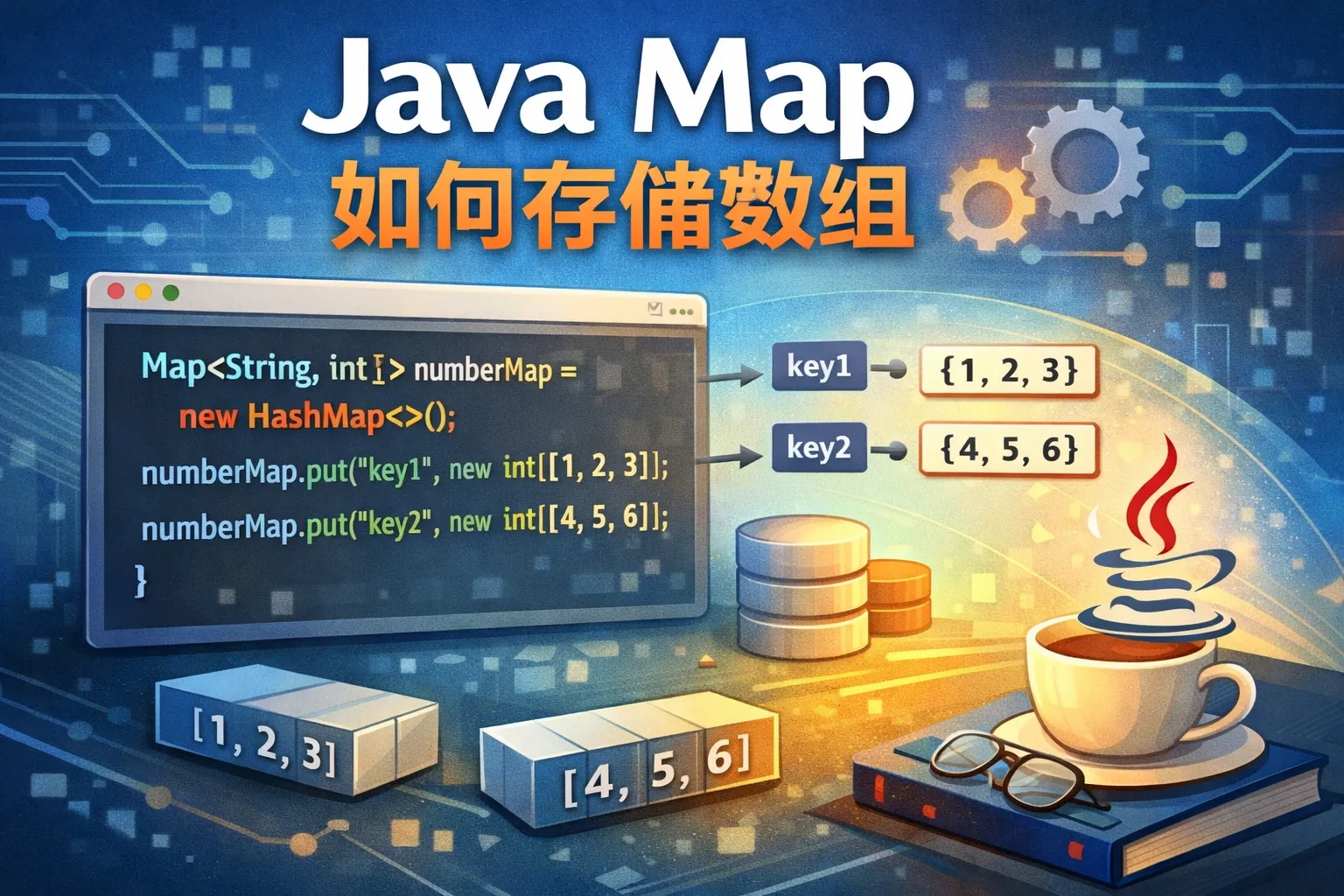 java map如何存储数组