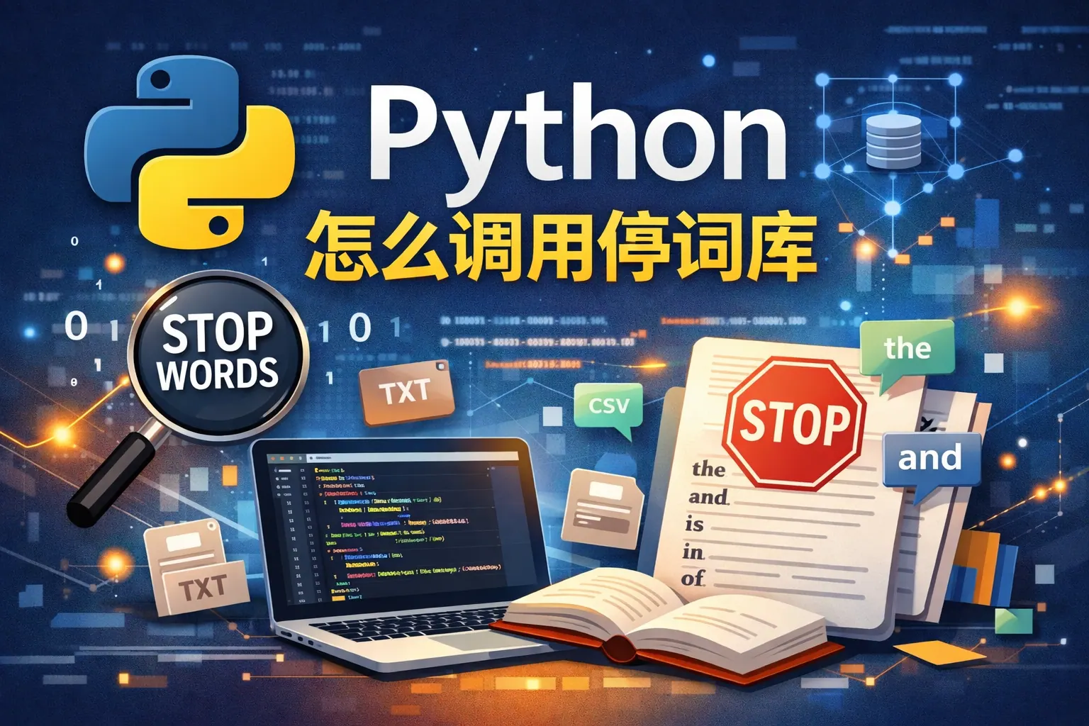python怎么调用停词库