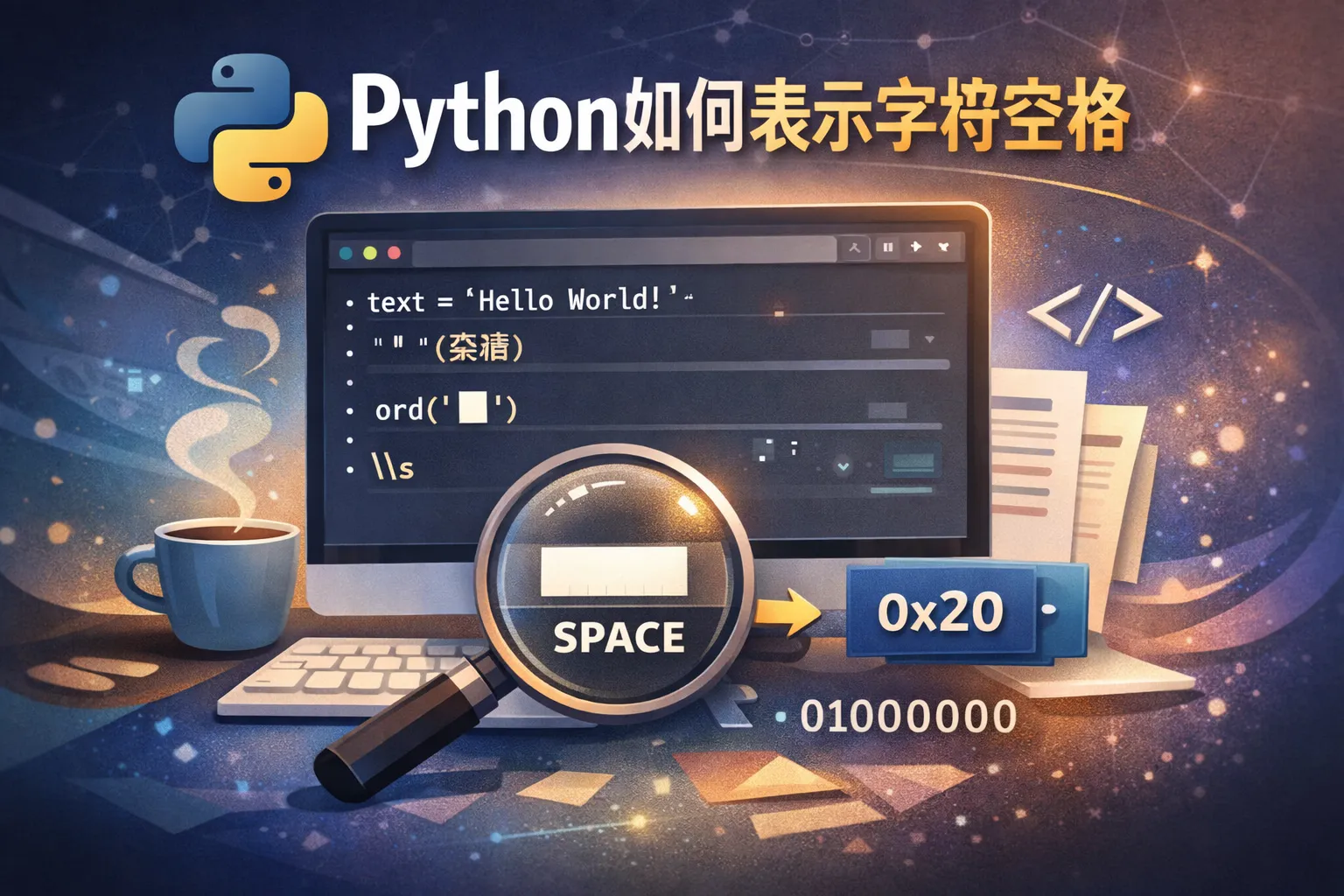 python如何表示字符空格