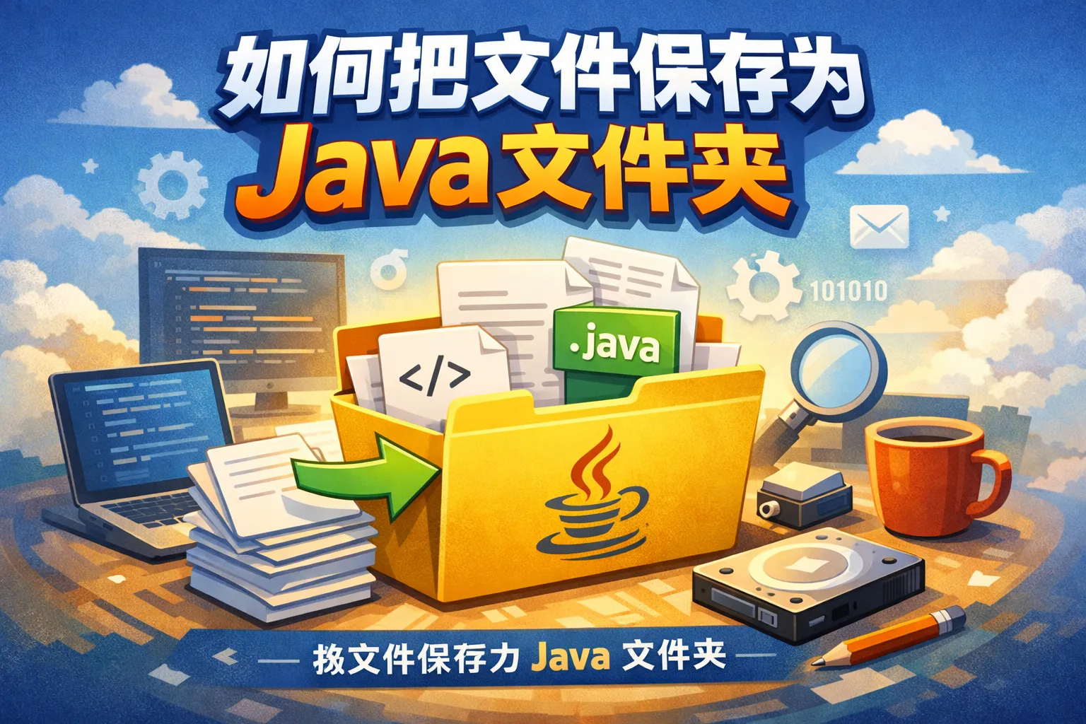 如何把文件保存为java文件夹