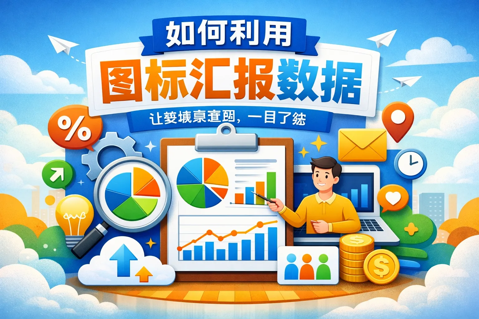 如何利用图标汇报数据