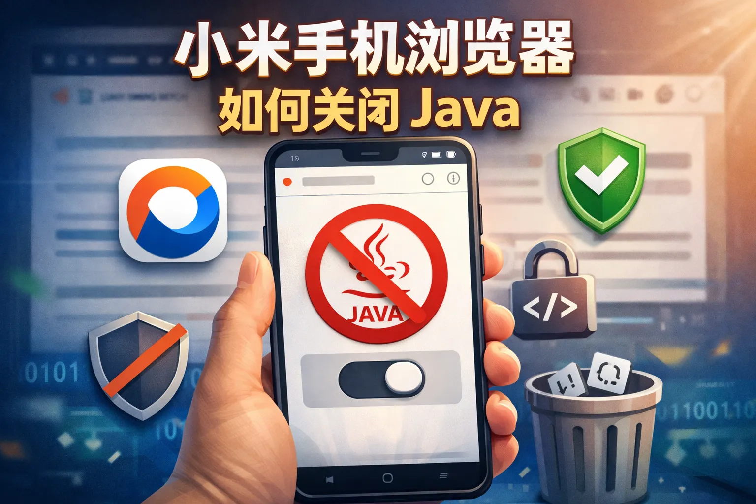 小米手机浏览器如何关闭java
