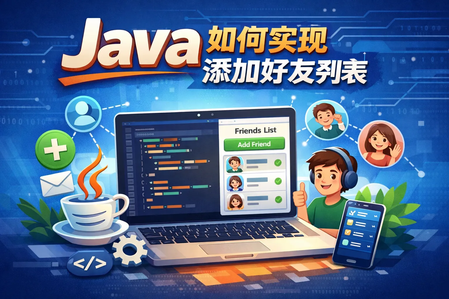 java如何实现添加好友列表