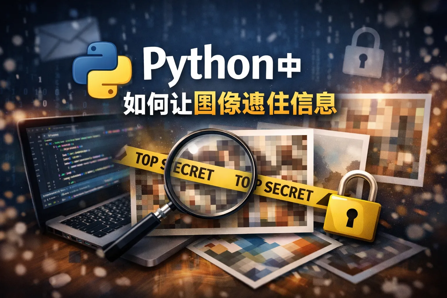 python中如何让图像遮住信息