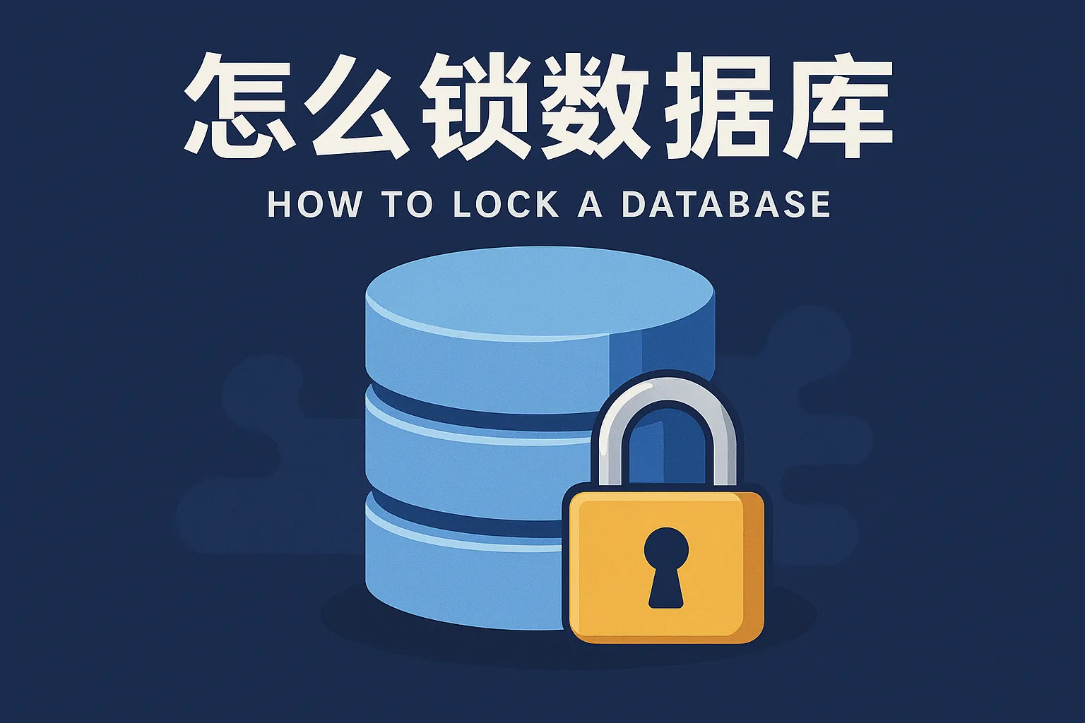 怎么锁数据库