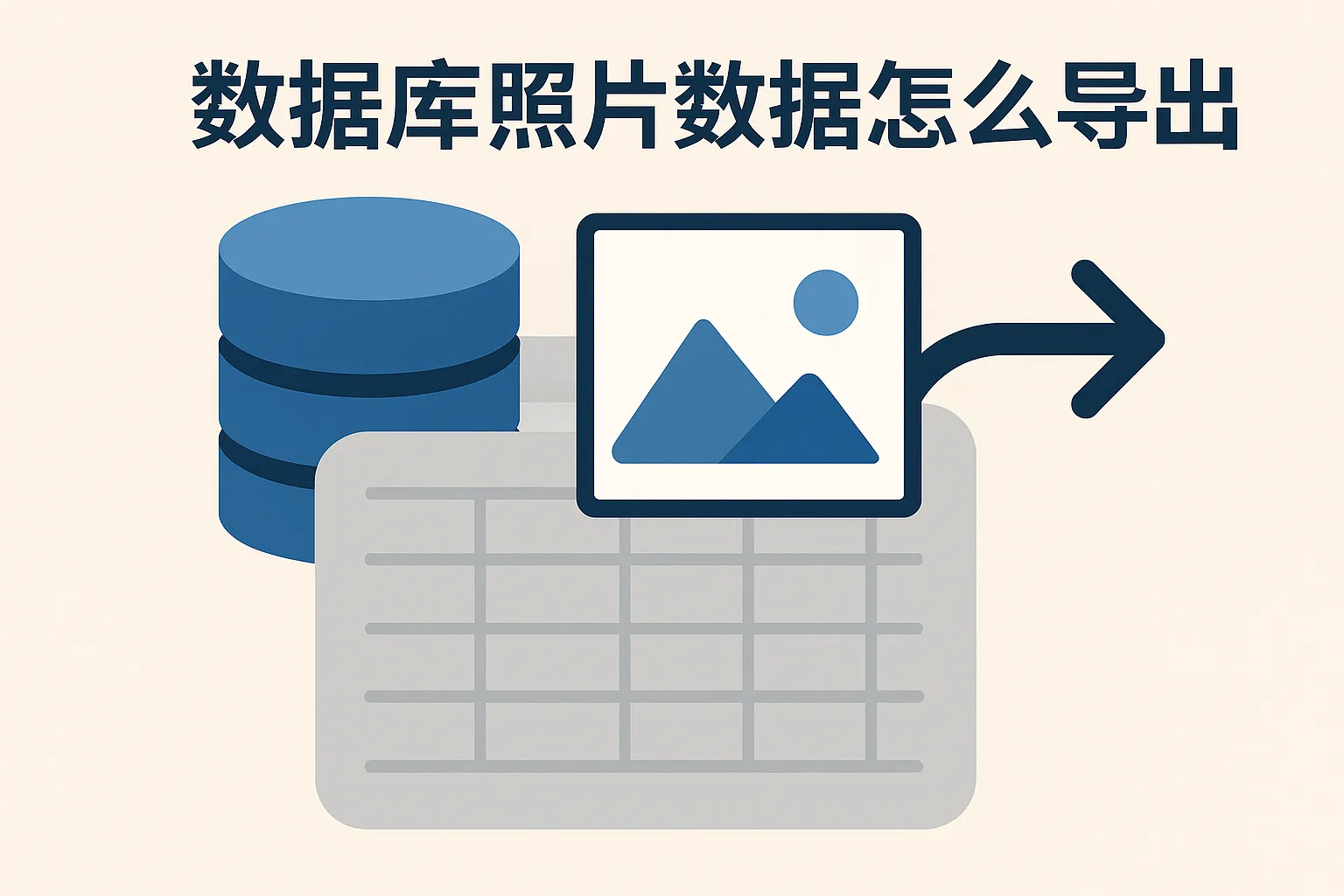 数据库照片数据怎么导出