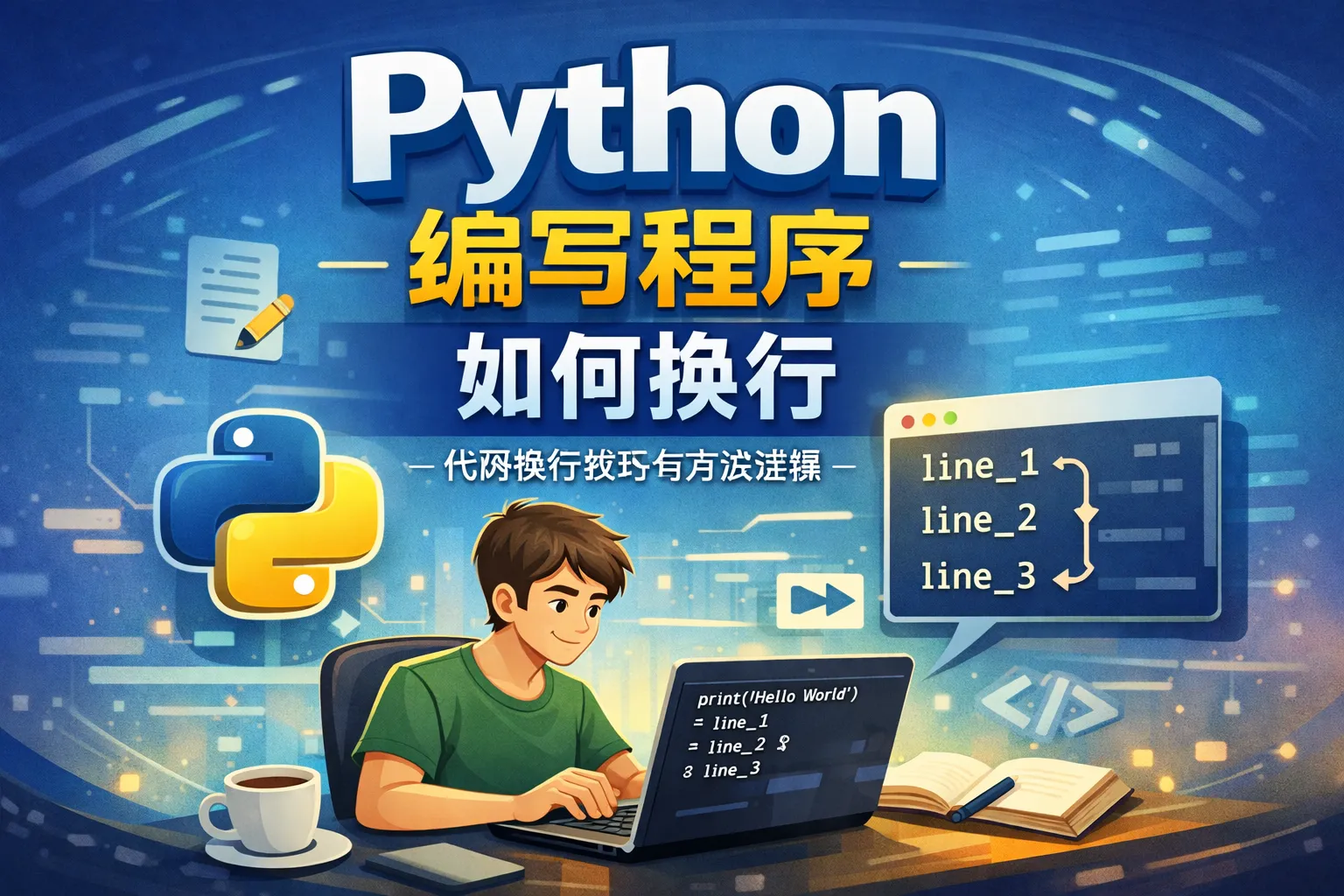 python编写程序如何换行