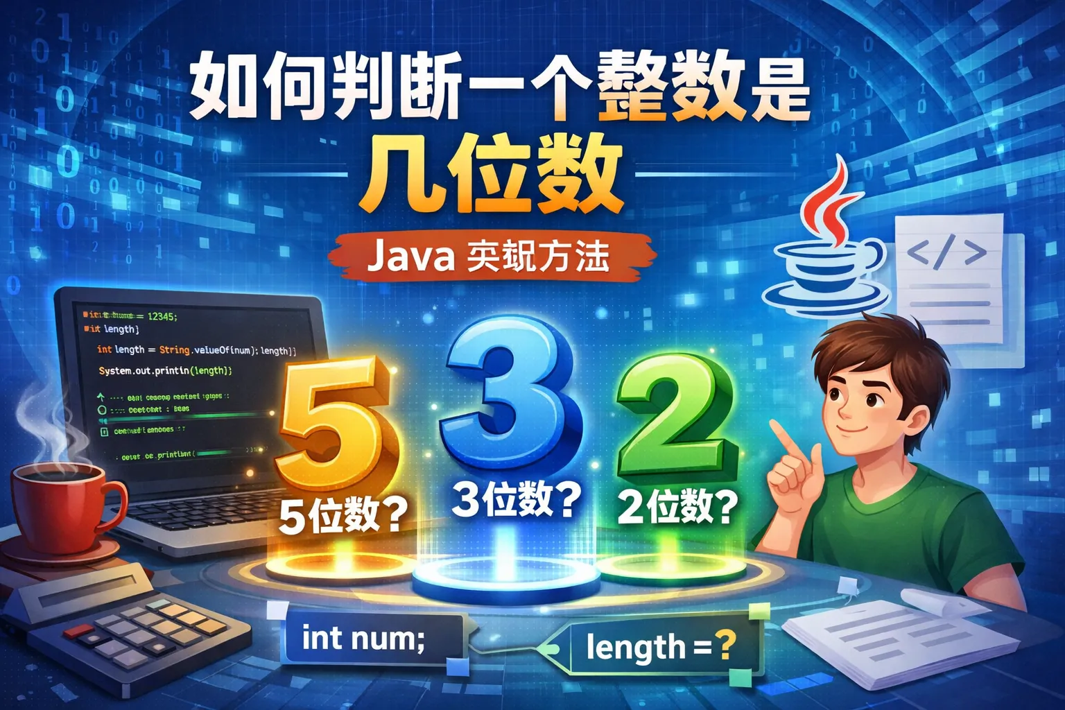 如何判断一个整数是几位数java