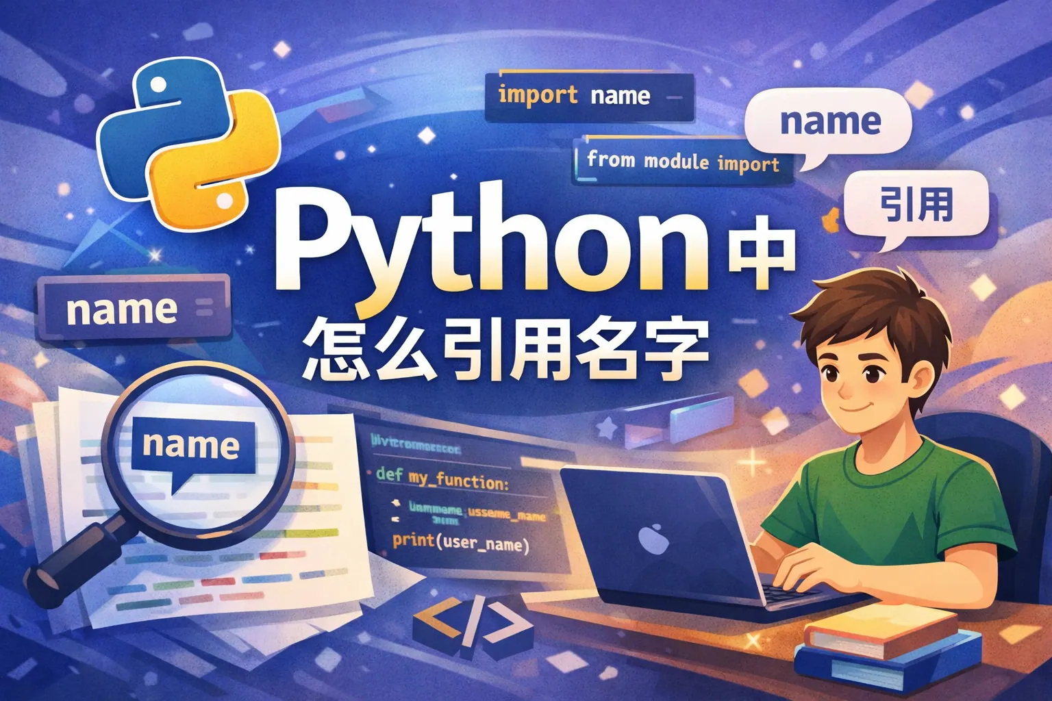 python中怎么引用名字