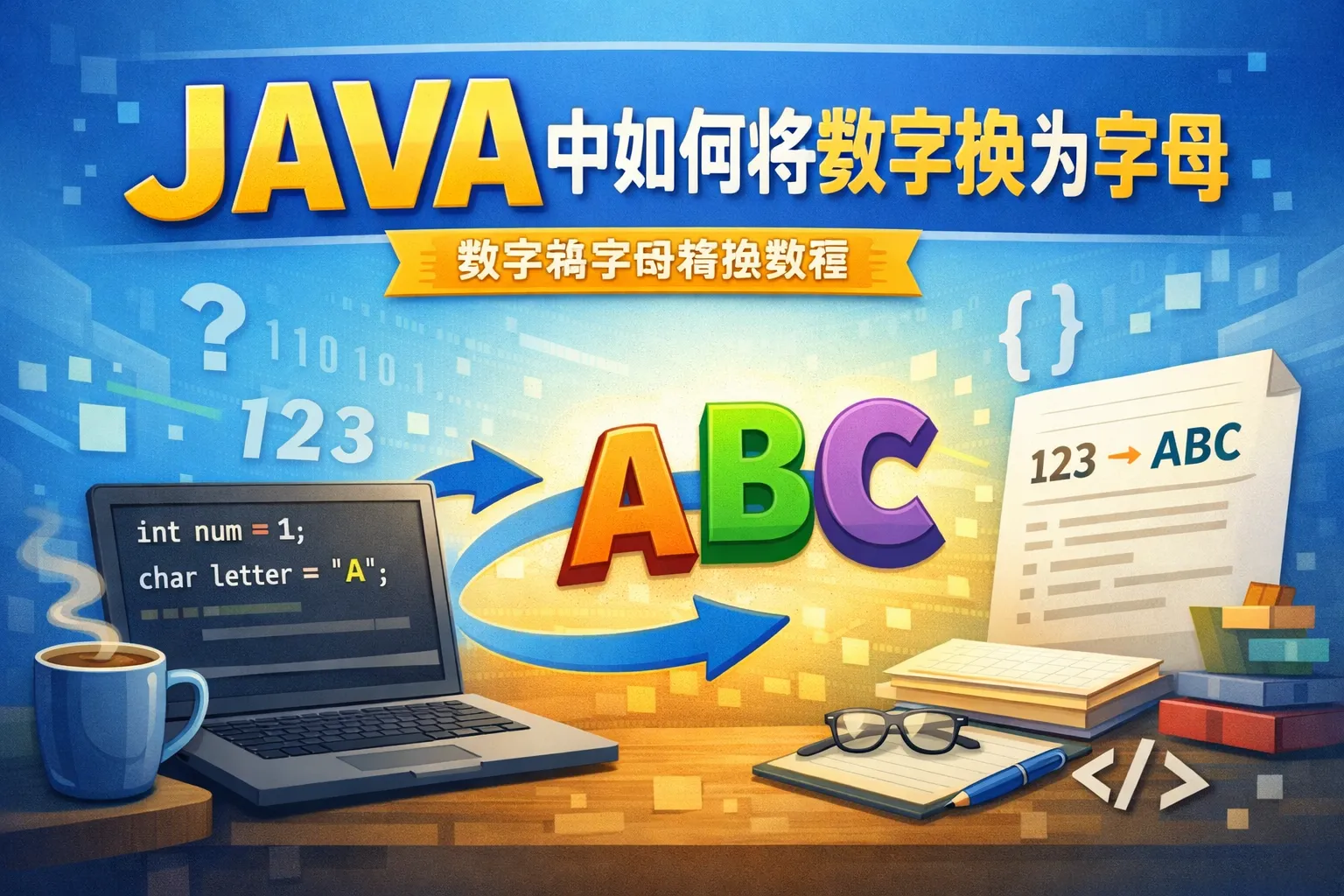 JAVA中如何将数字换为字母