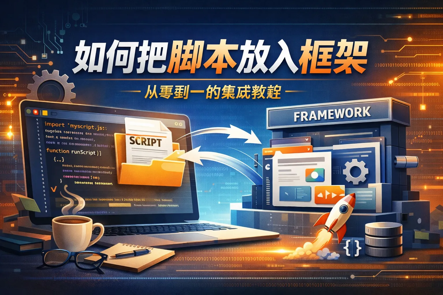 如何把脚本放入框架