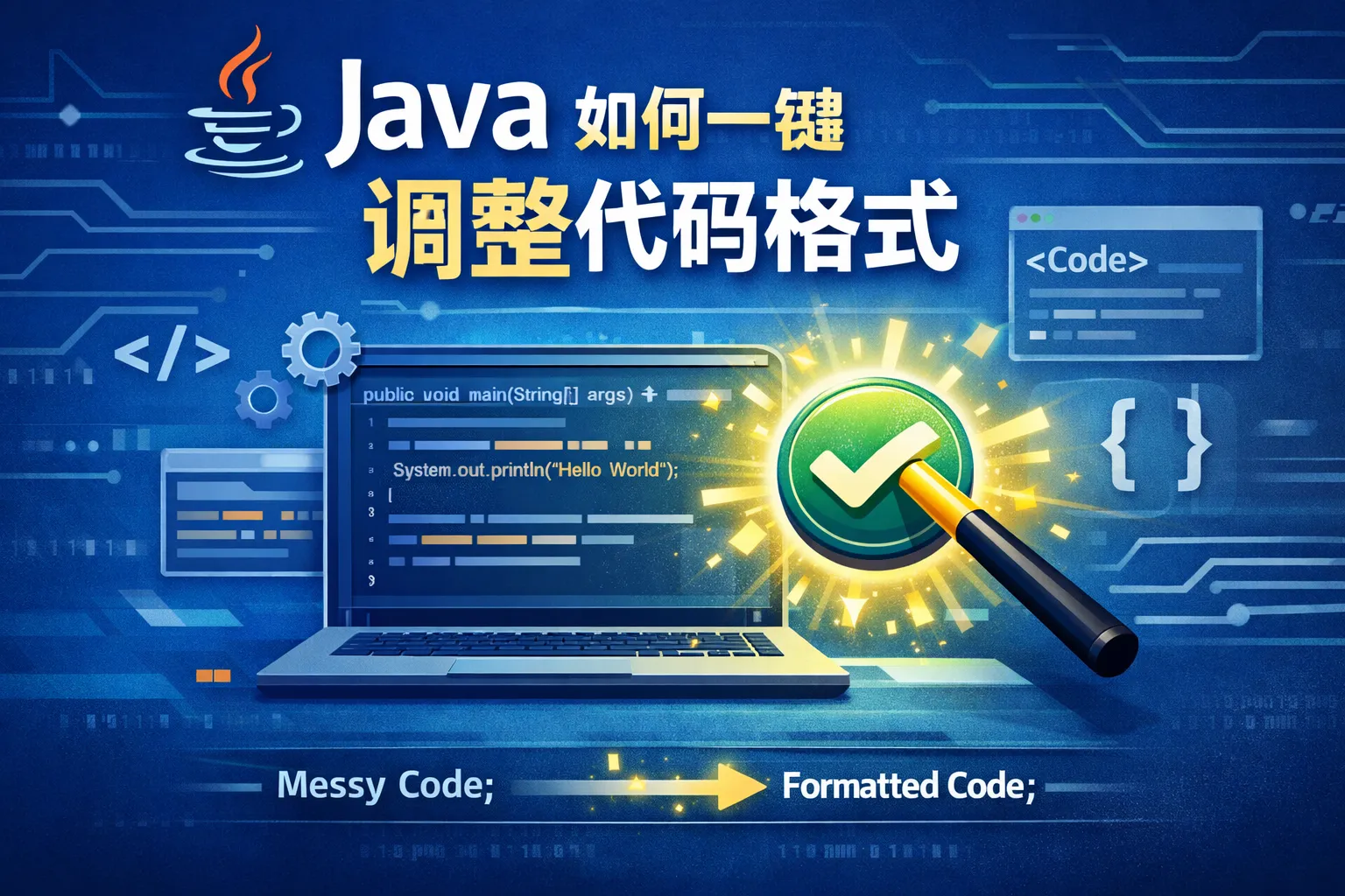 java如何一键调整代码格式