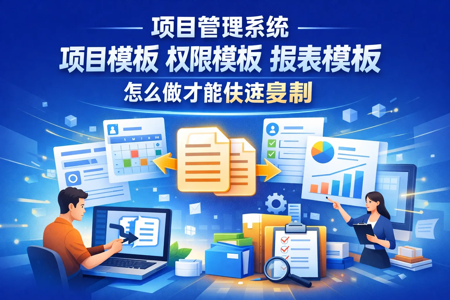 项目管理系统项目模板权限模板报表模板怎么做才能快速复制