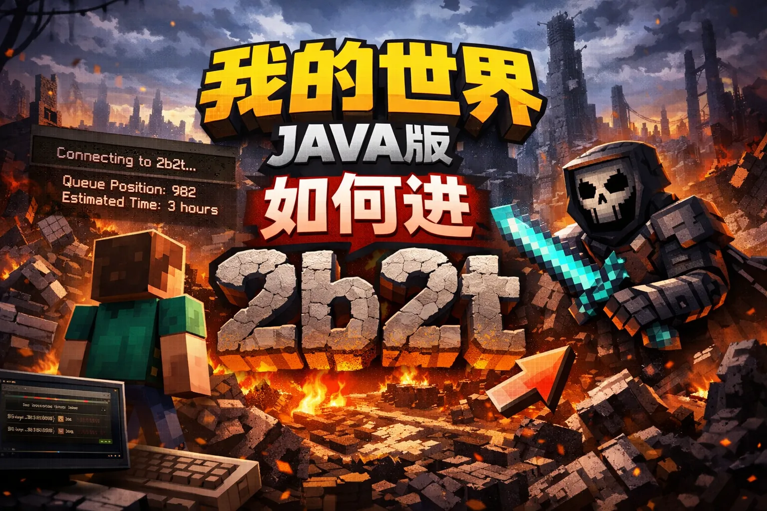 我的世界java版如何进2b2t