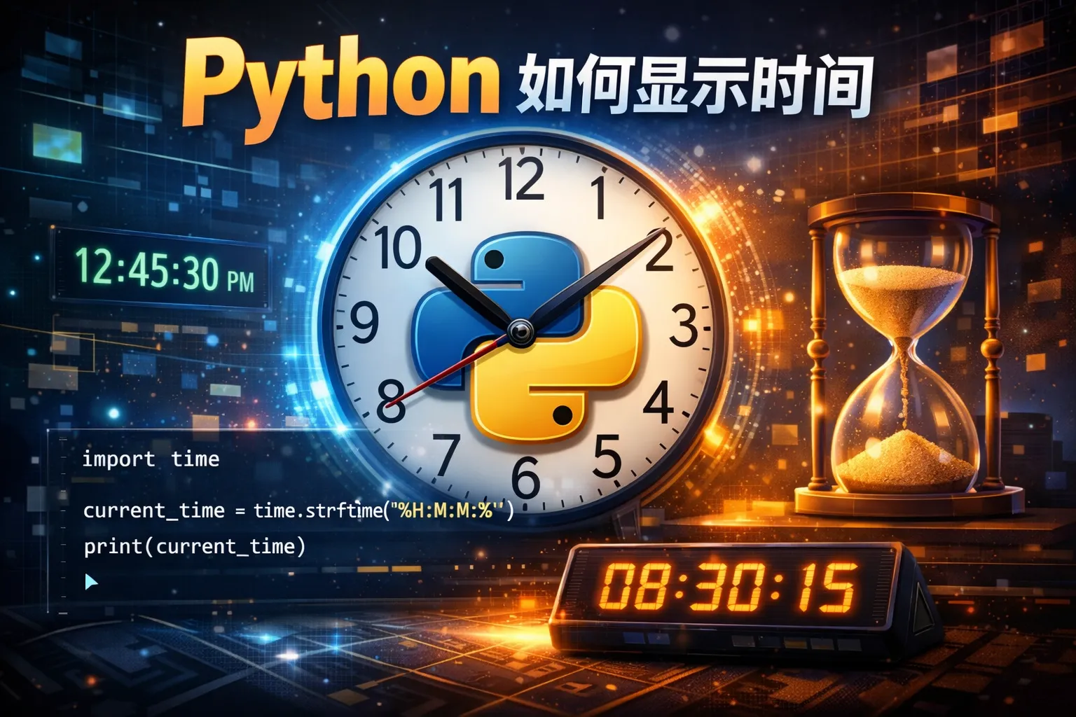 python 如何显示时间