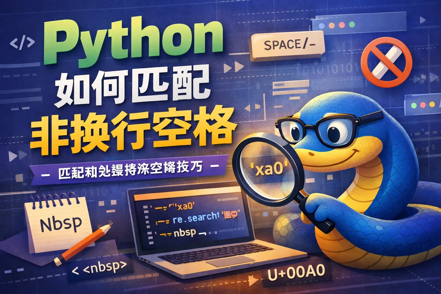 python如何匹配非换行空格