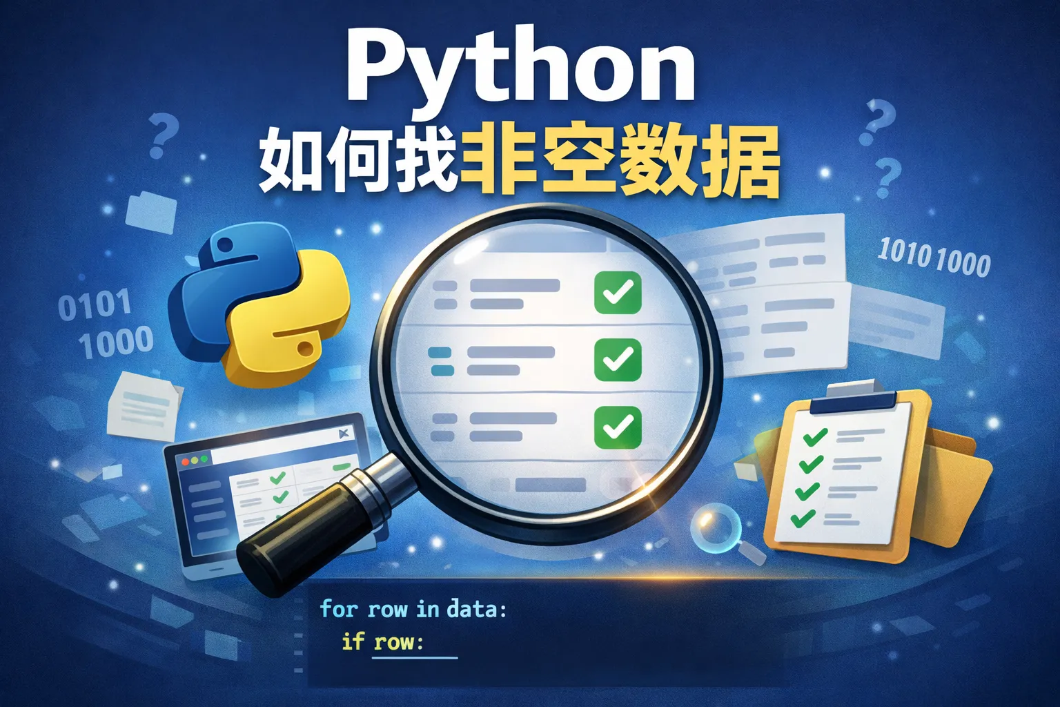 python如何找非空数据