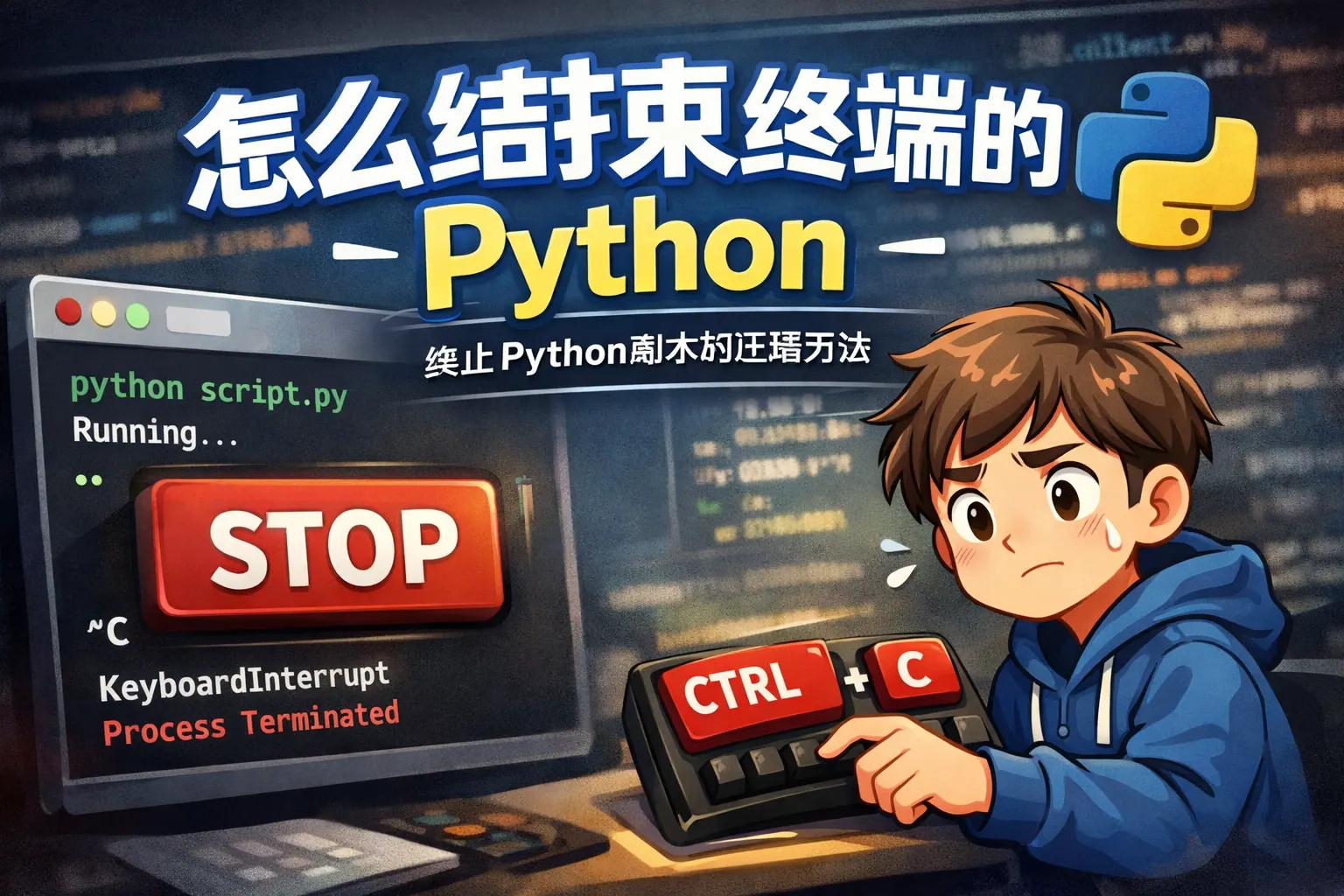 怎么结束终端的python