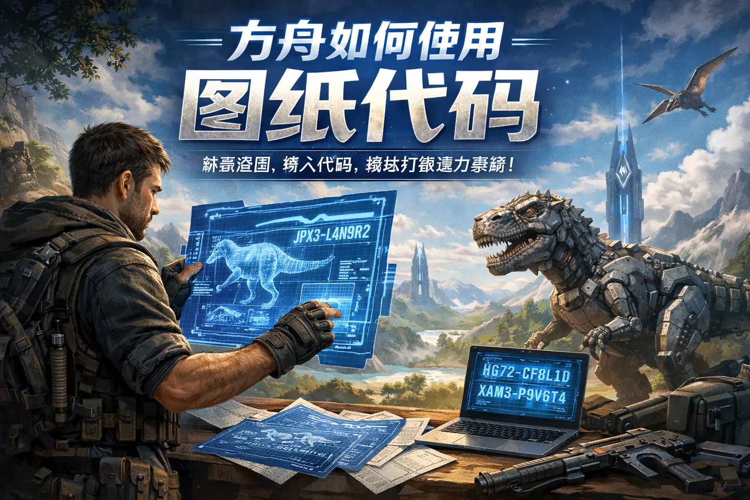 方舟如何使用图纸代码