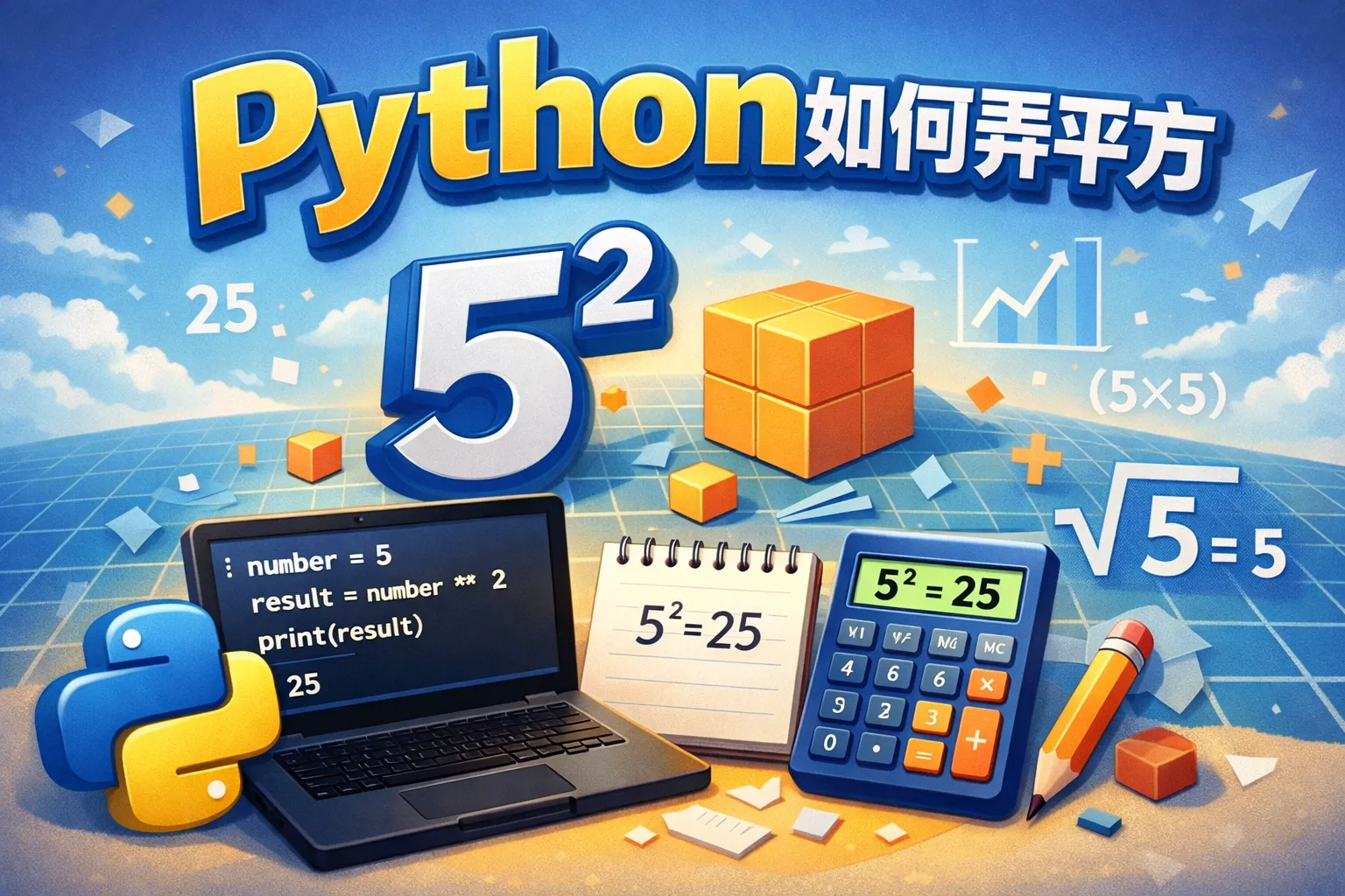 python如何弄平方