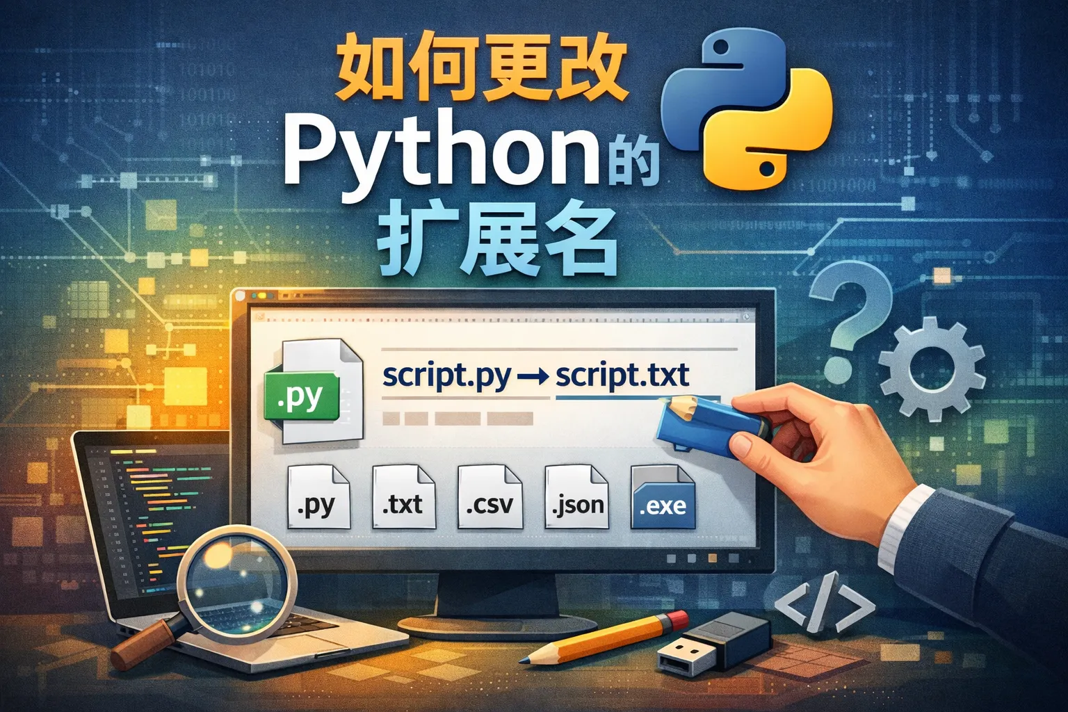 如何更改python的扩展名