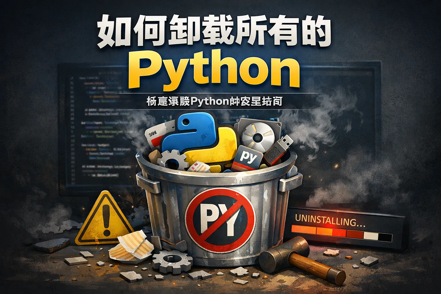 如何卸载所有的python