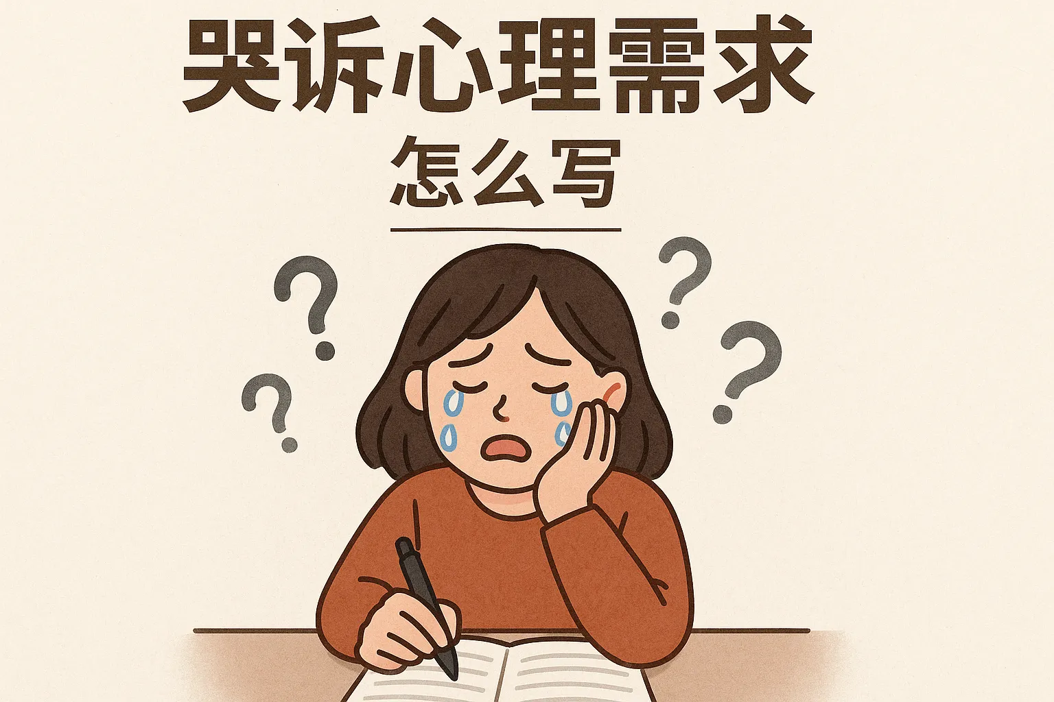 哭诉心理需求怎么写的
