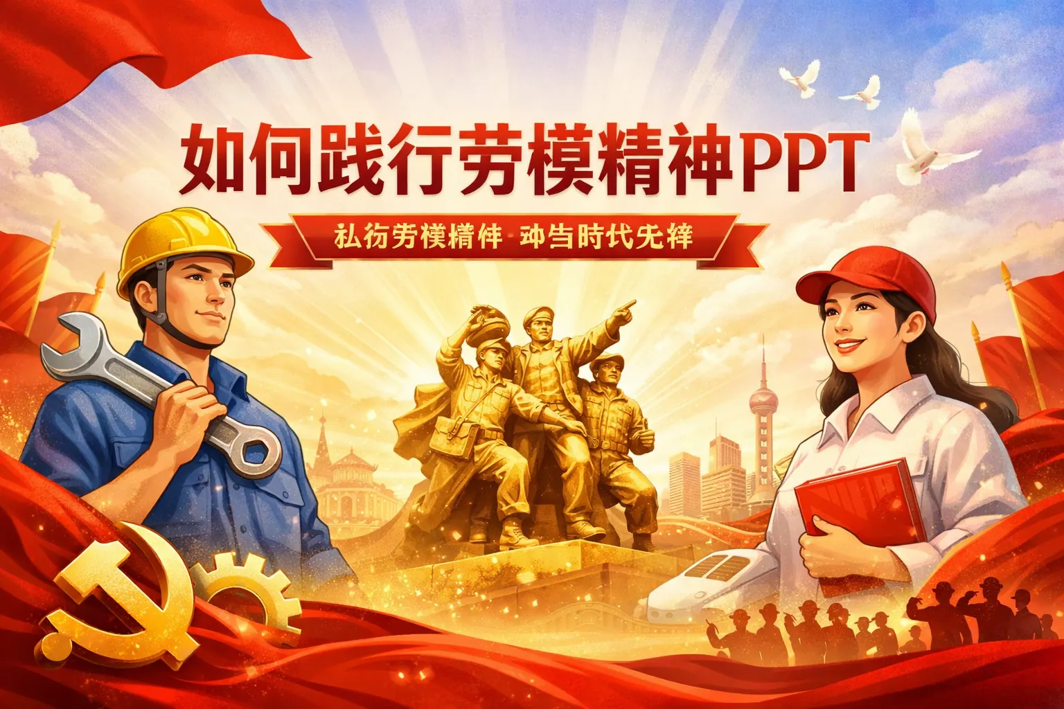 如何践行劳模精神ppt