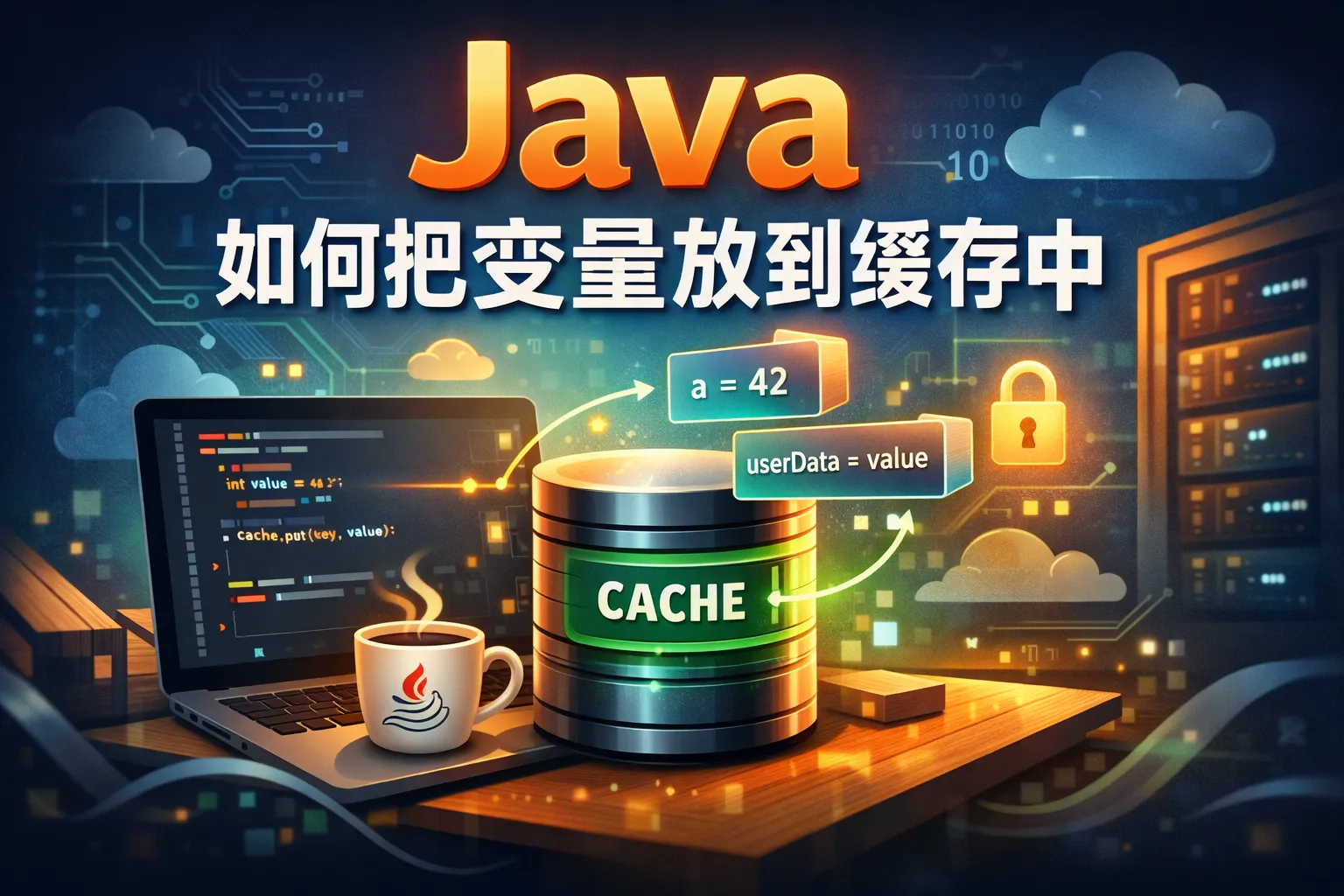 java如何把变量放到缓存中