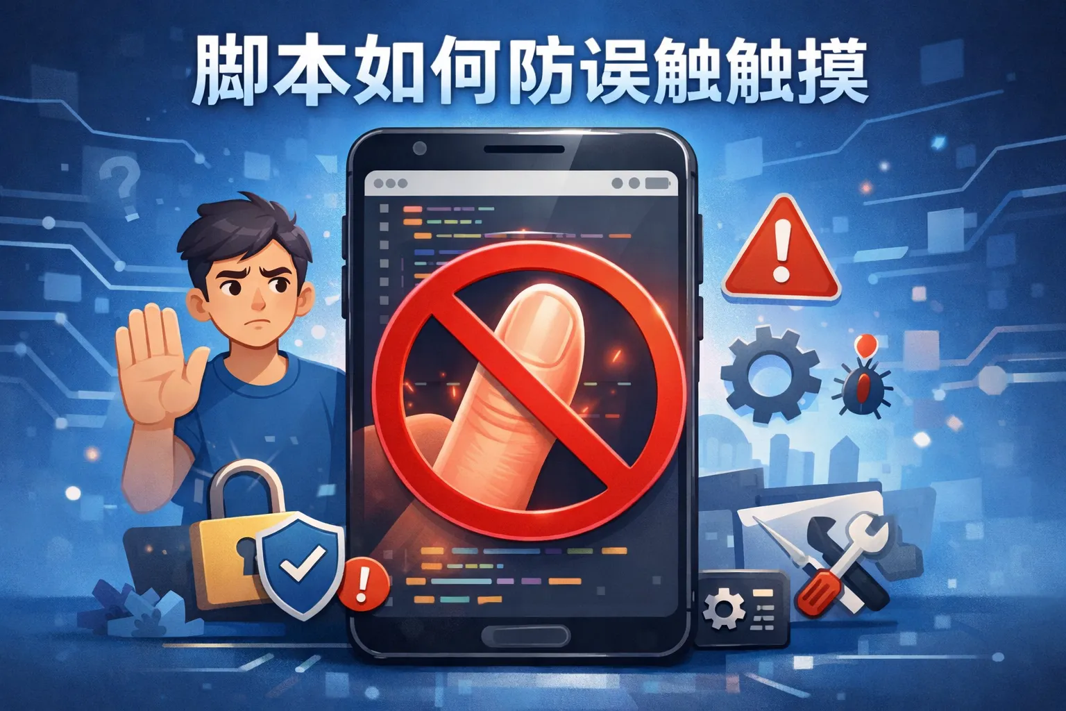 脚本如何防误触触摸