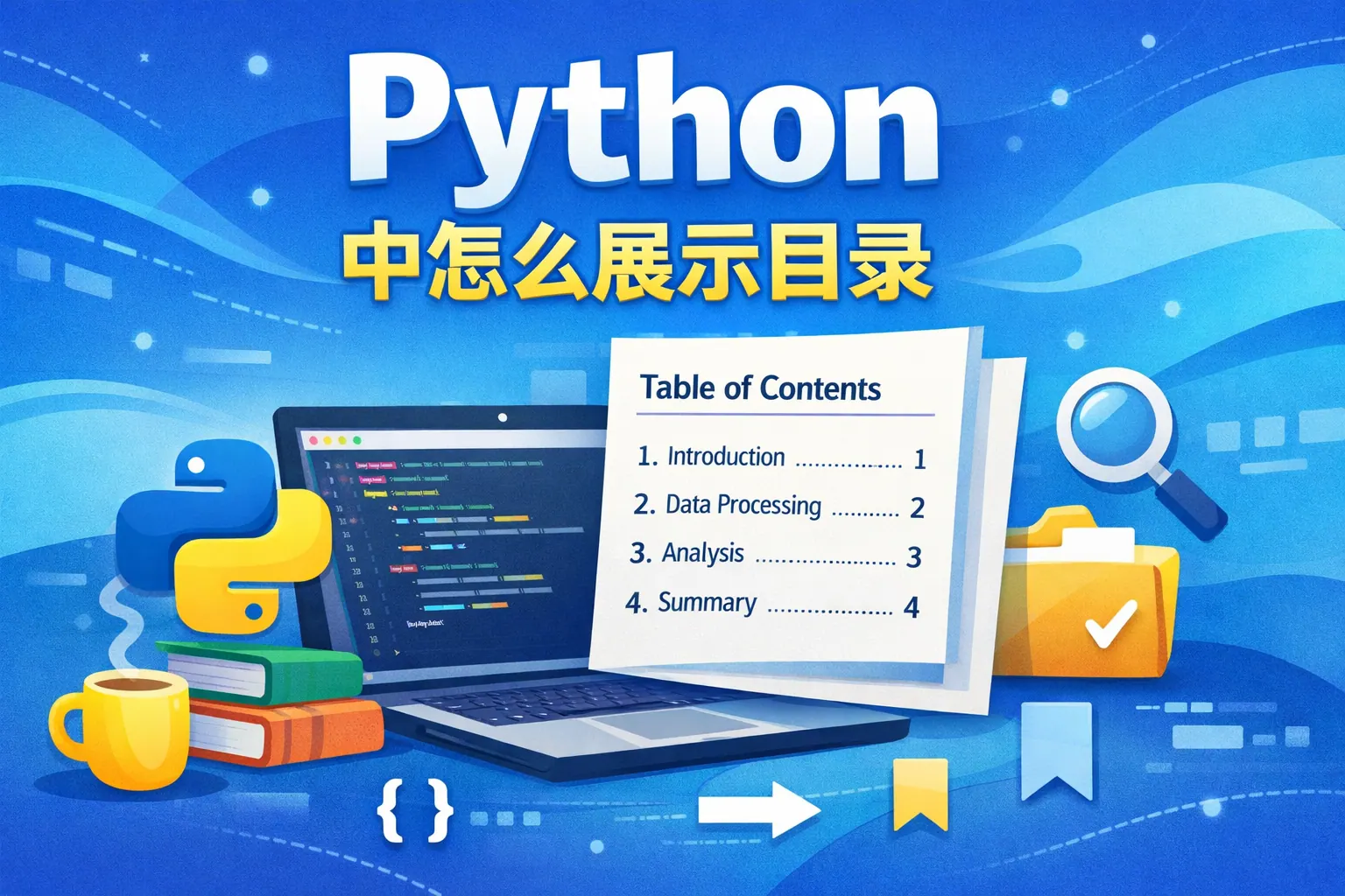 python中怎么展示目录