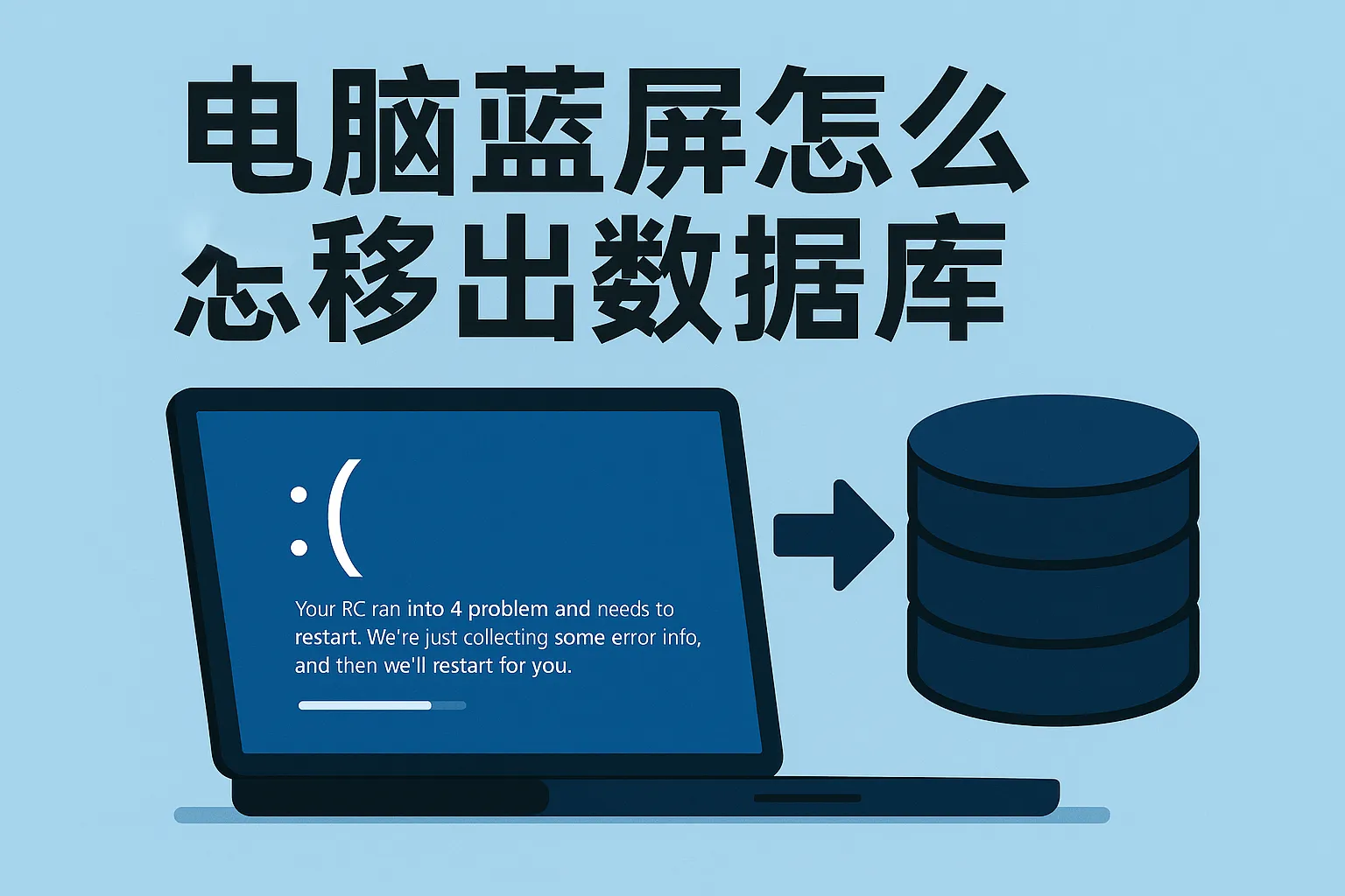 电脑蓝屏怎么移出数据库