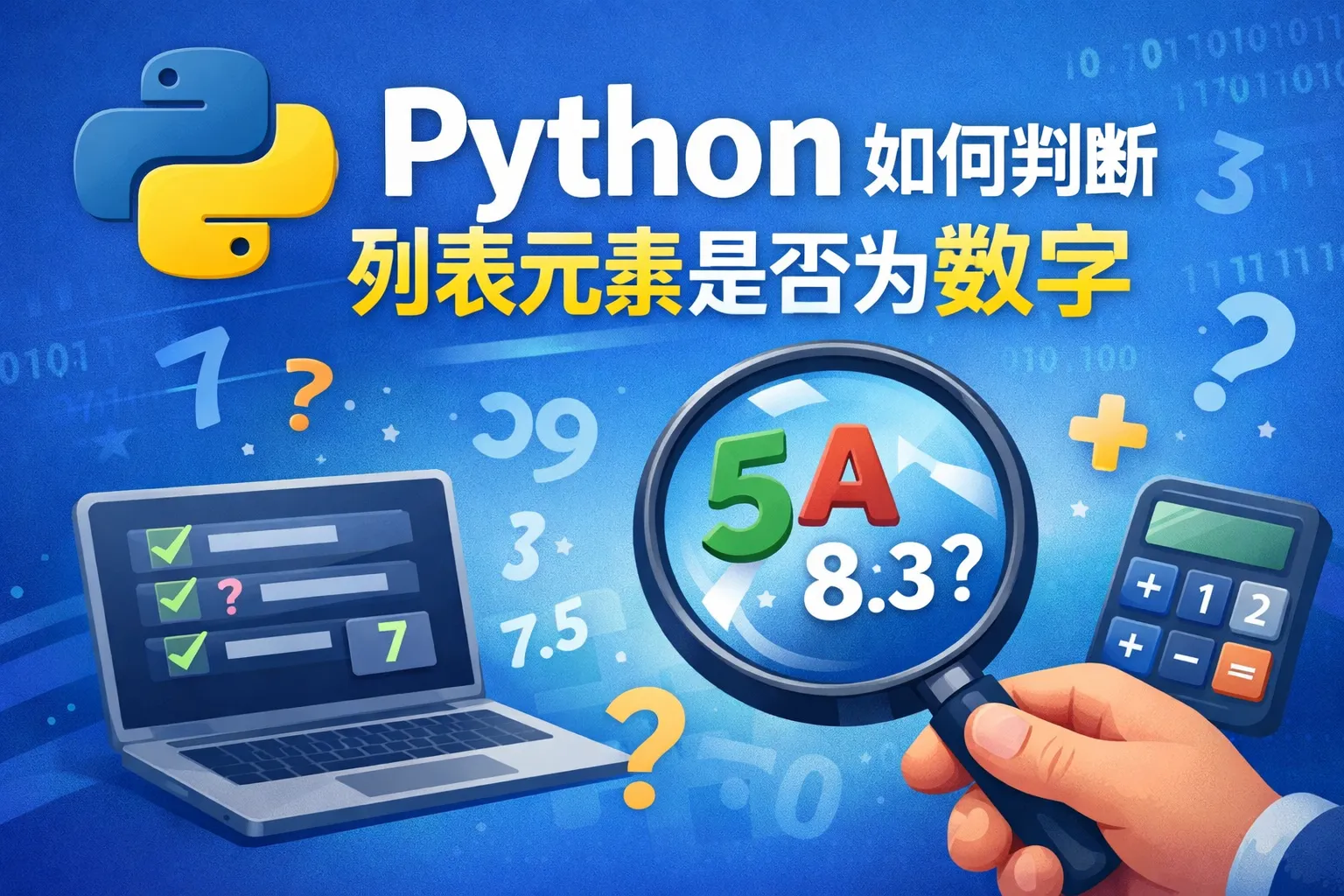 python如何判断列表元素是否为数字