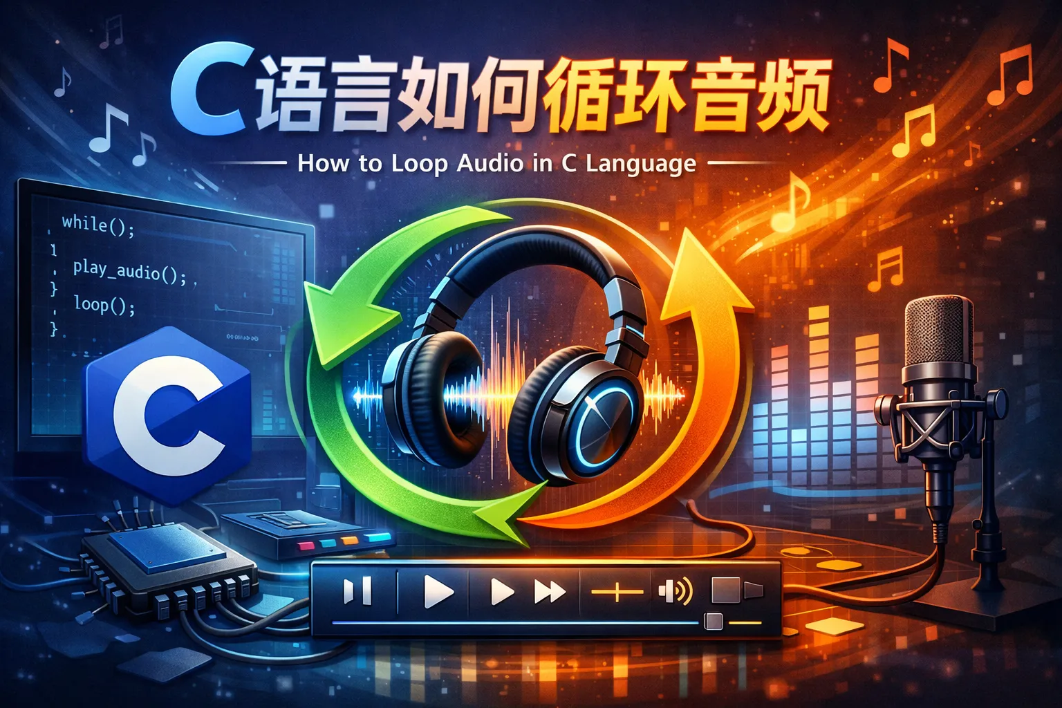 c语言如何循环音频