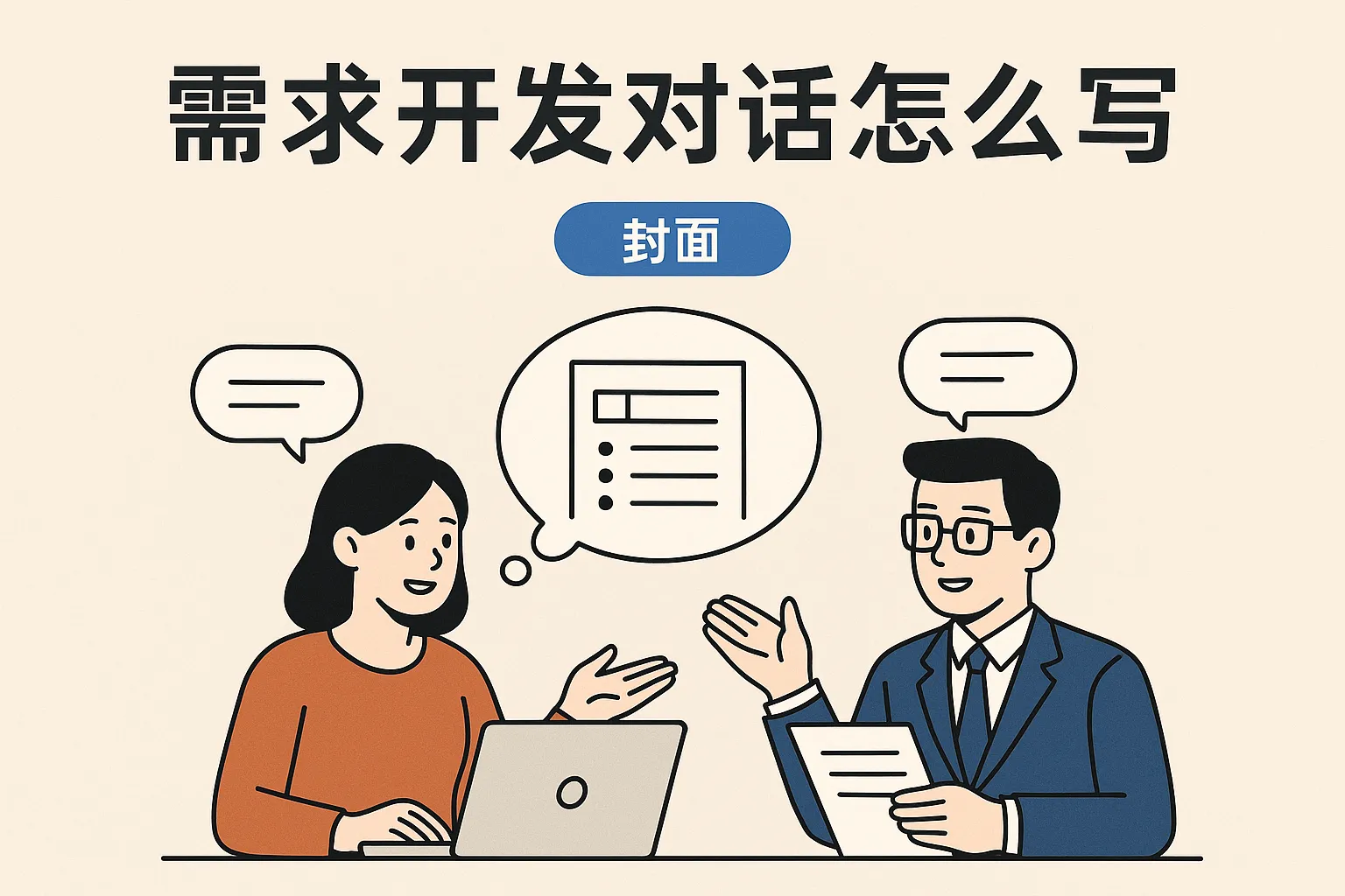 需求开发对话怎么写的