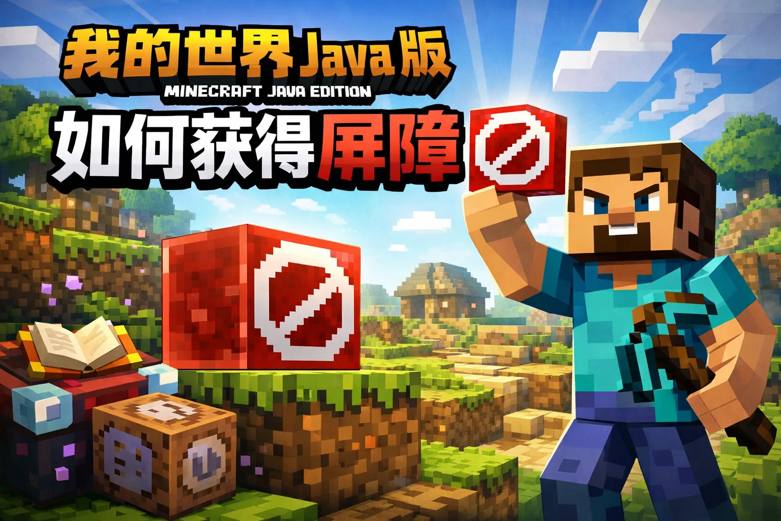 我的世界java版如何获得屏障