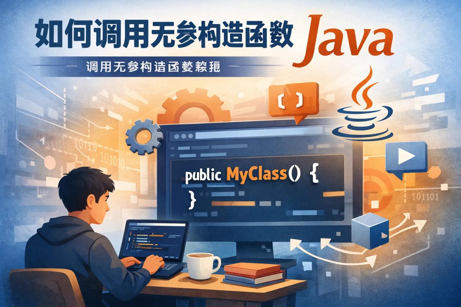 如何调用无参构造函数java