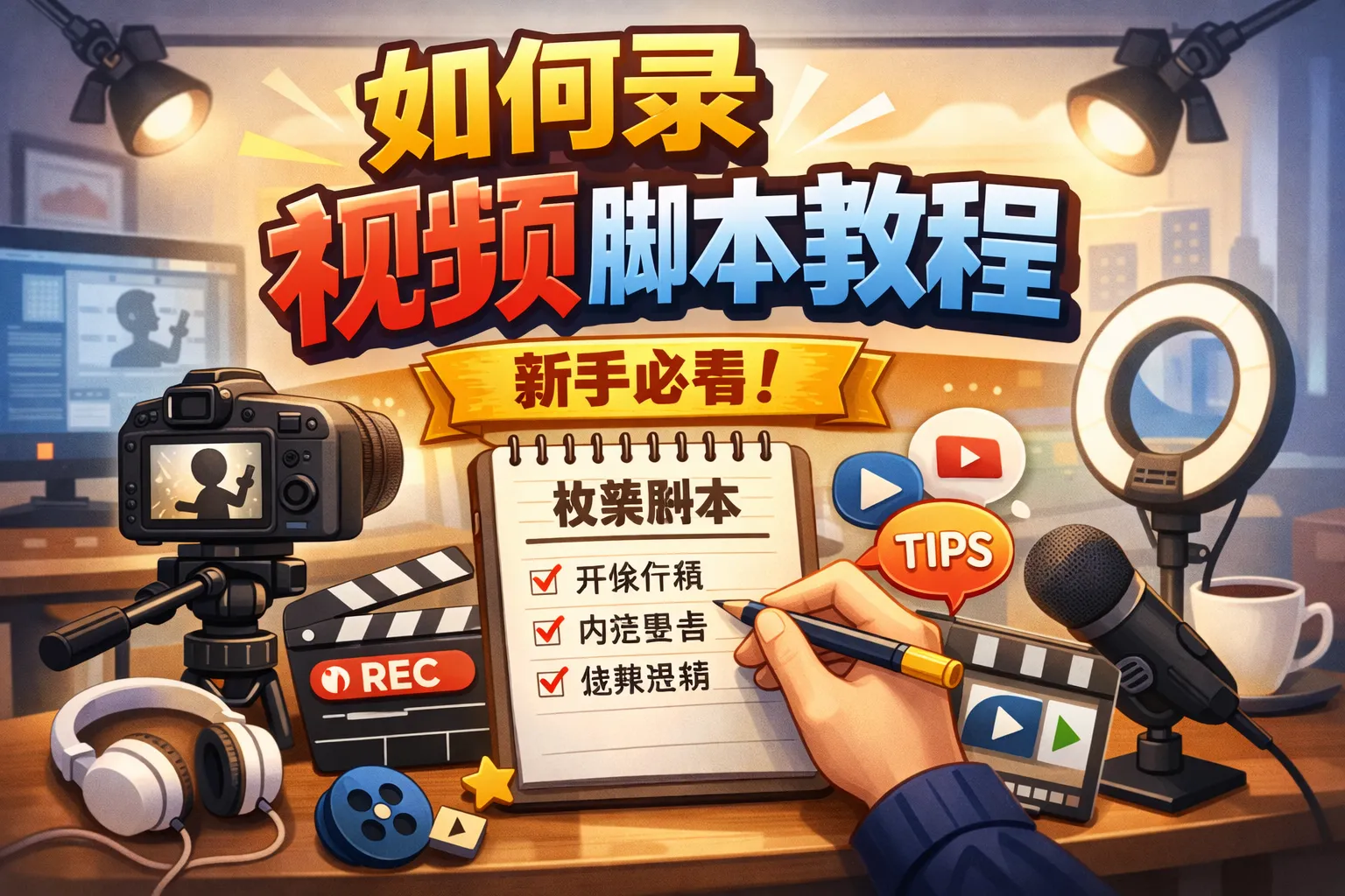 如何录视频脚本教程