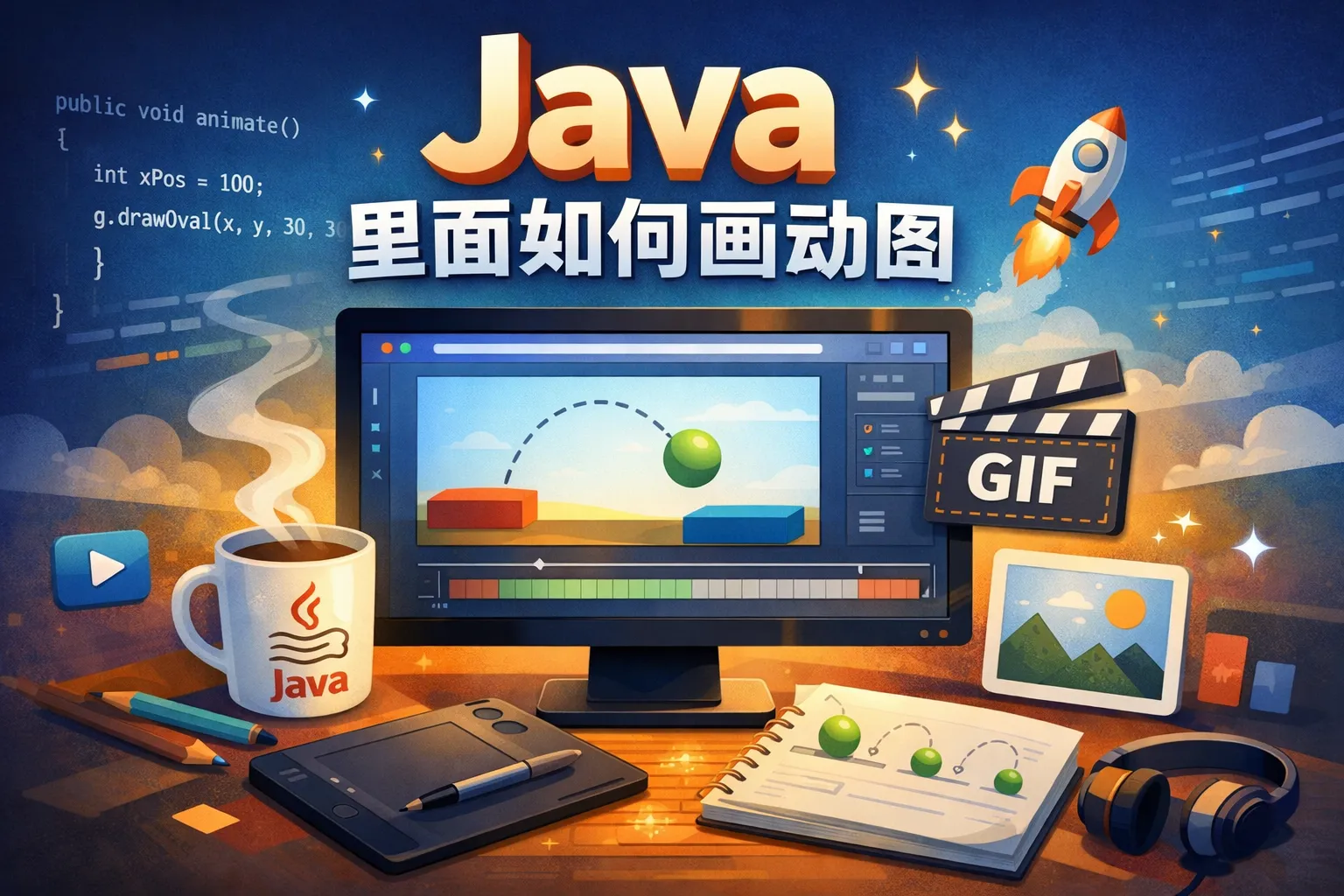 java里面如何画动图