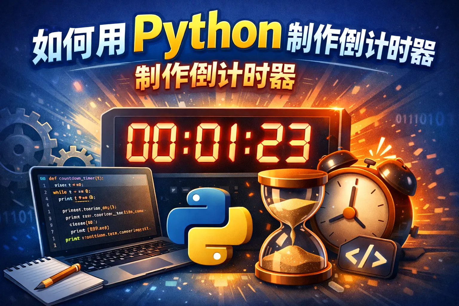 如何用python制作倒计时器